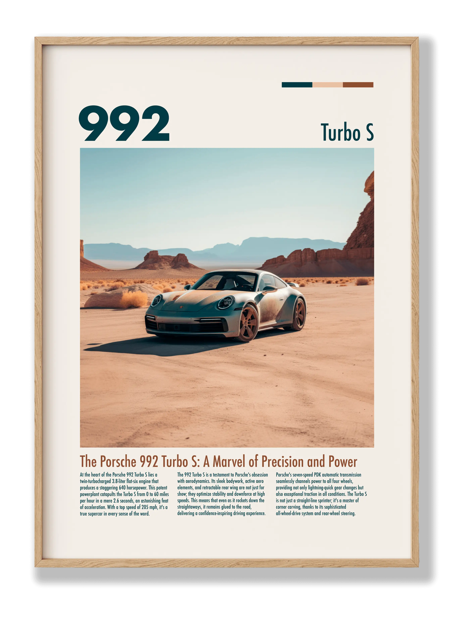 Porsche 992 Turbo S plakat