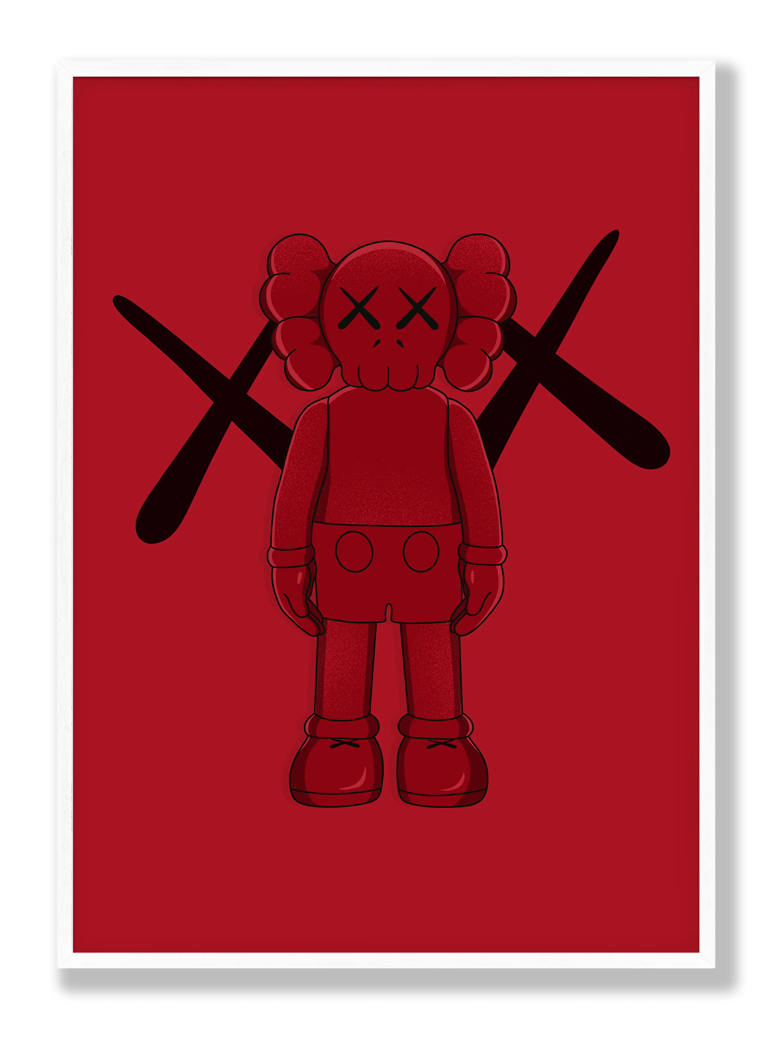 Red KAWS plakat