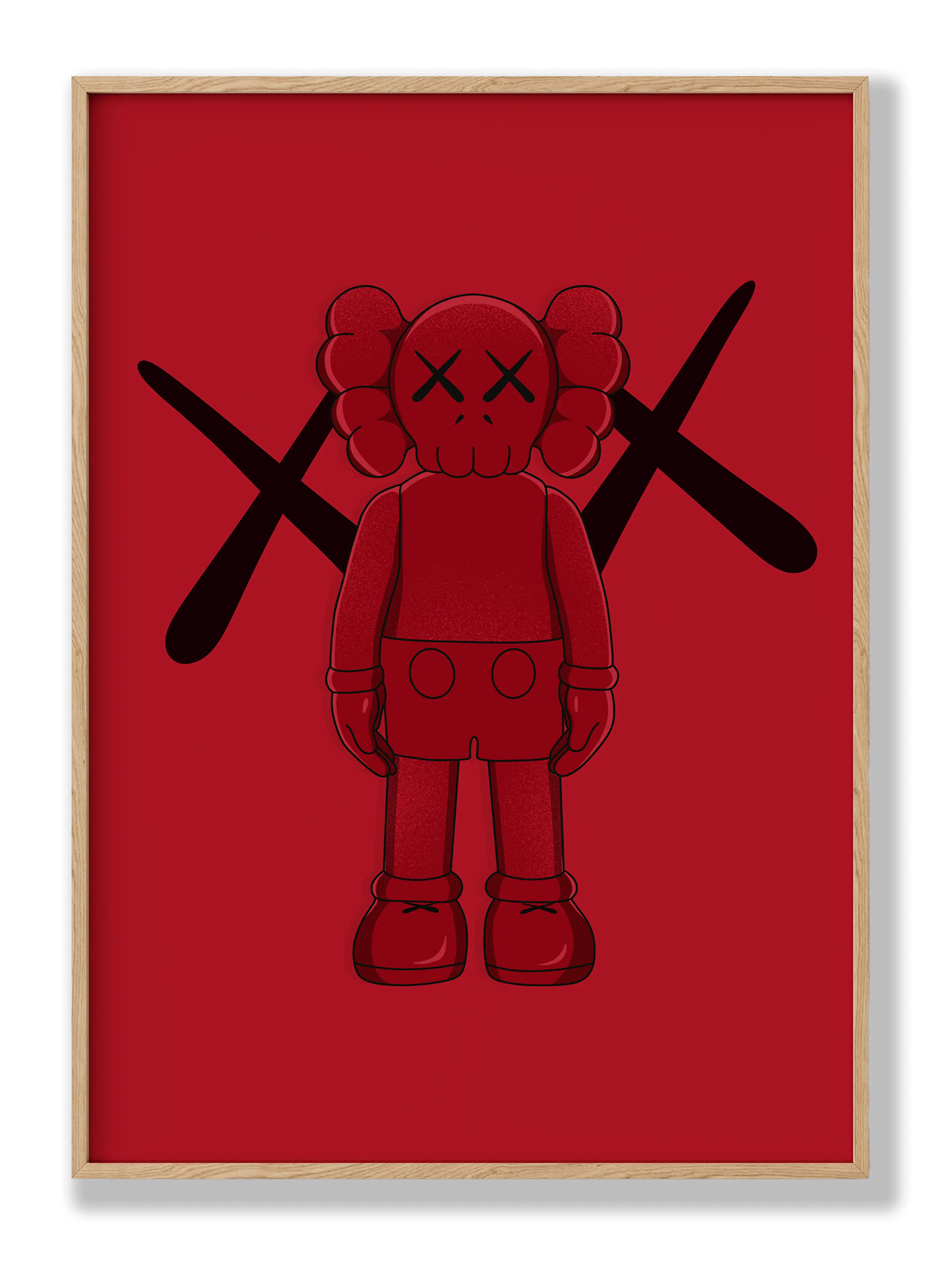 Red KAWS plakat