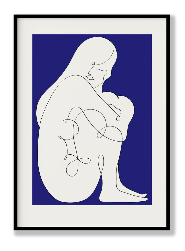 Sitting Woman Blue plakat