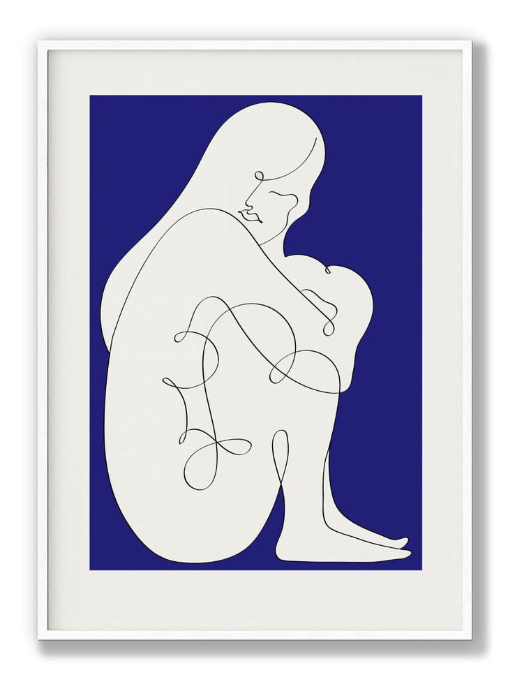 Sitting Woman Blue plakat