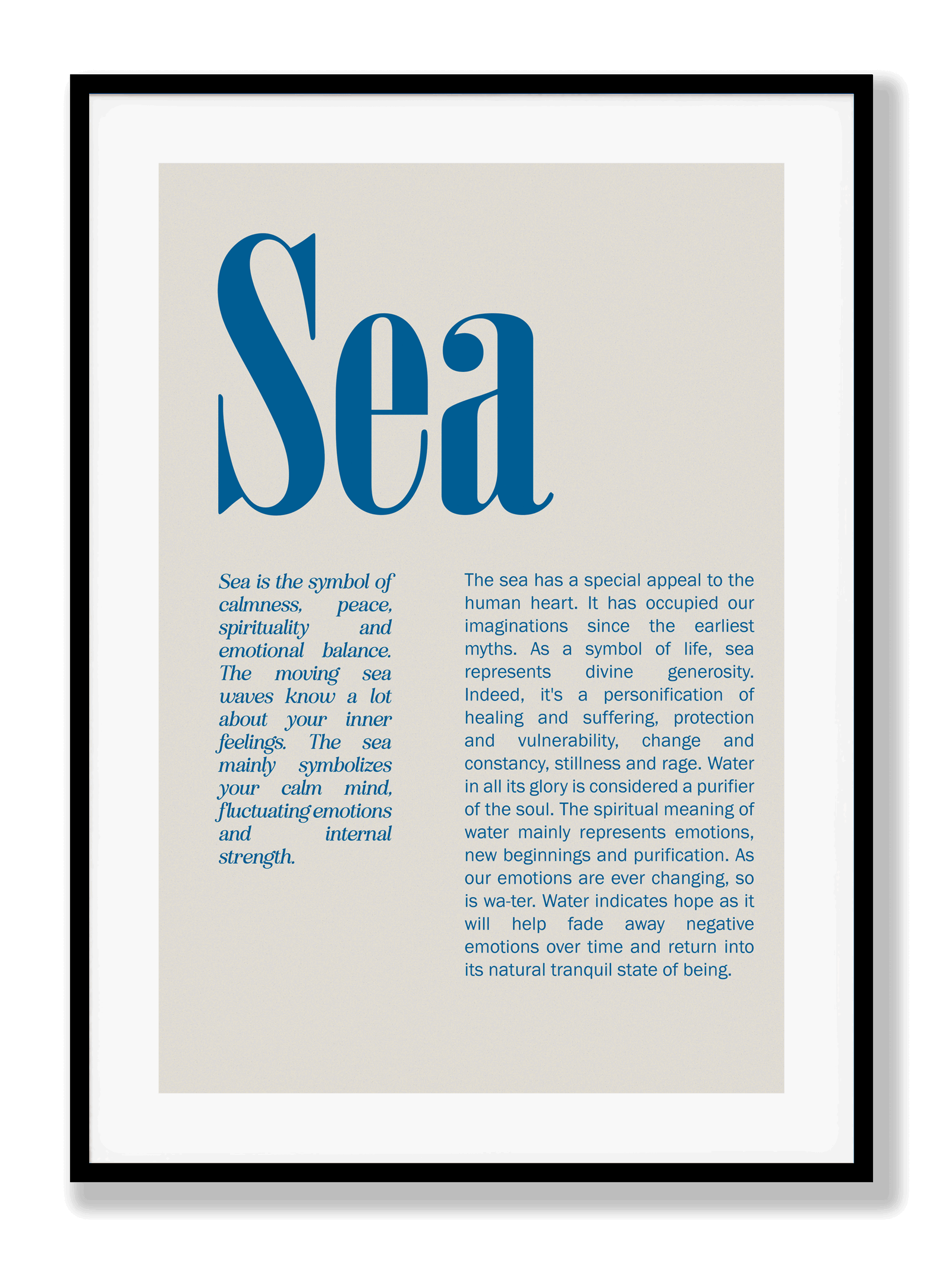 The Sea plakat