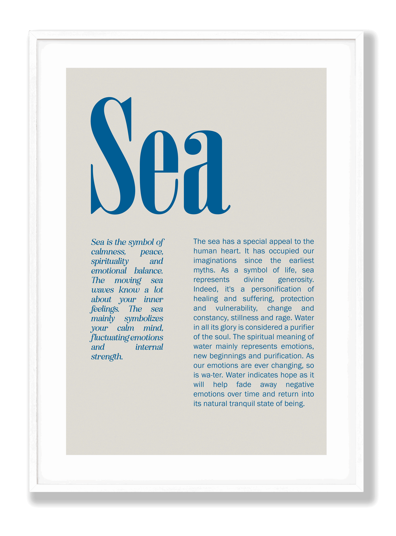 The Sea plakat