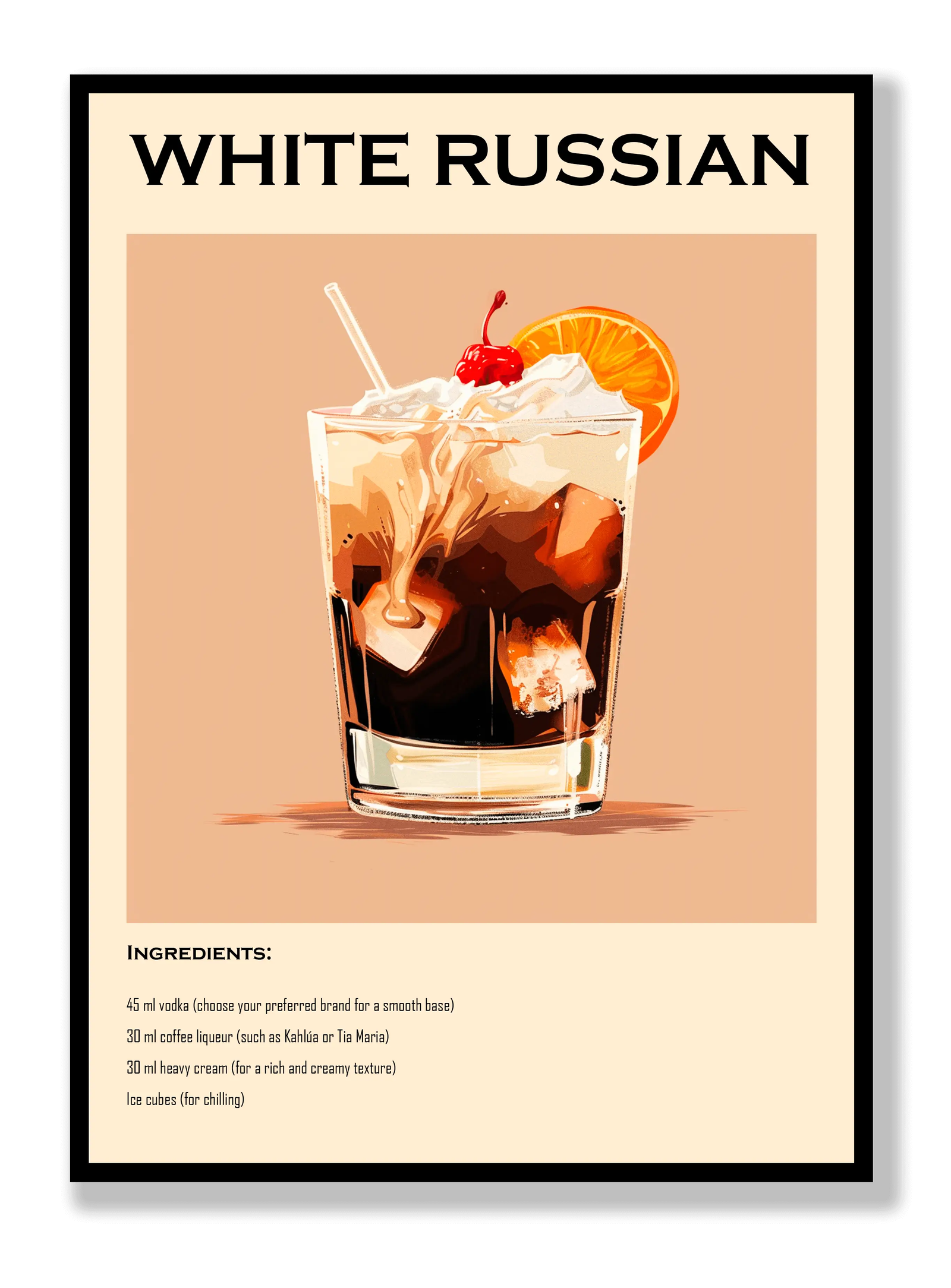 White Russian plakat