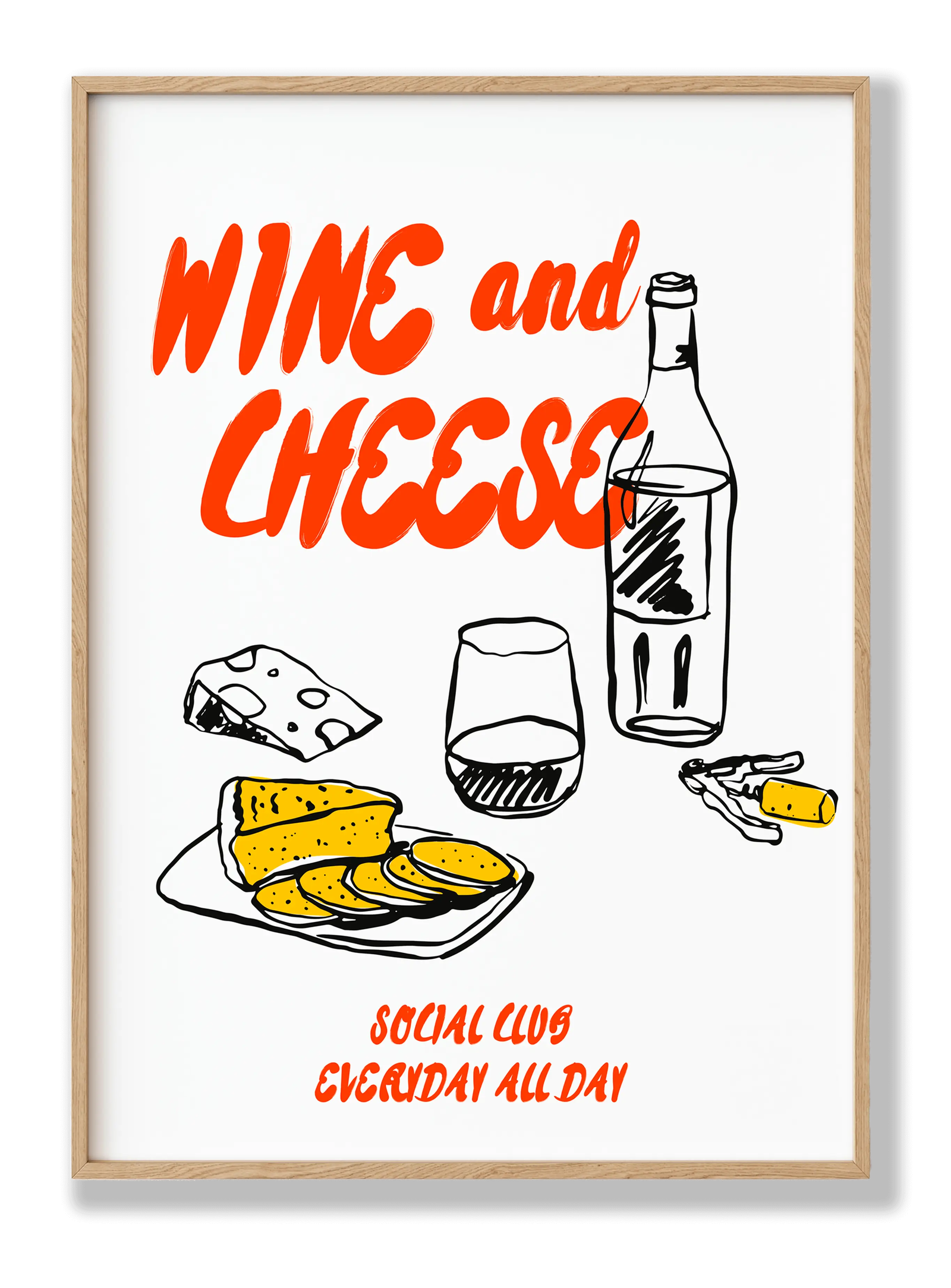 Wine And Cheese plakat