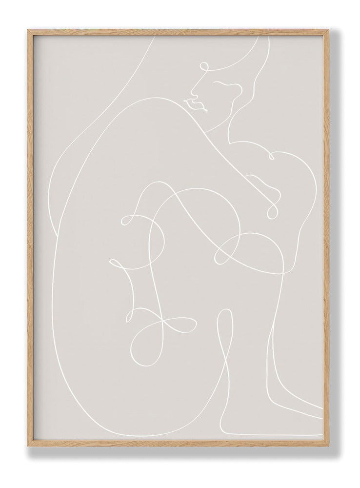 Woman Lines White plakat