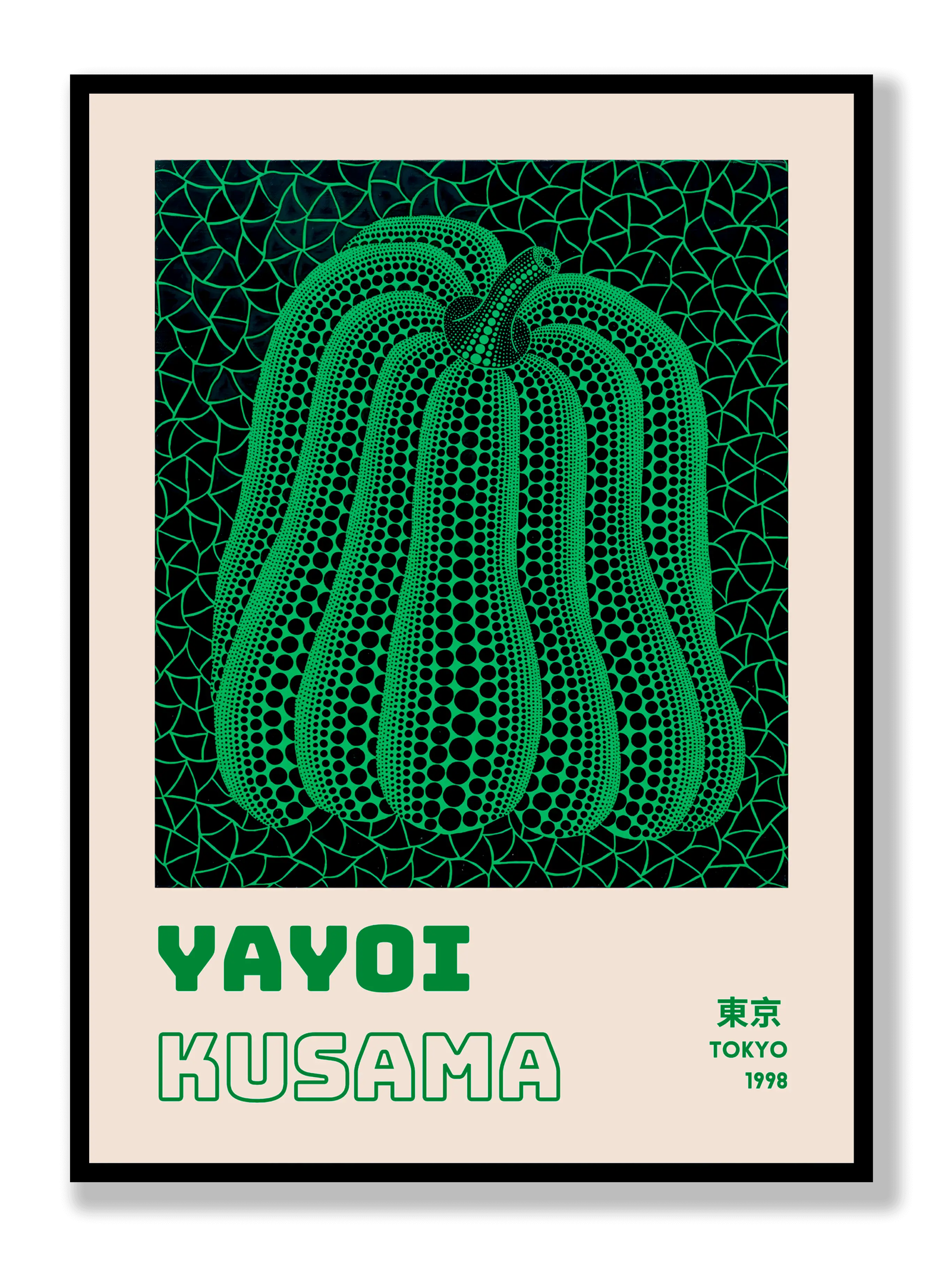 Yayoi Kusama - Green Pumpkin plakat