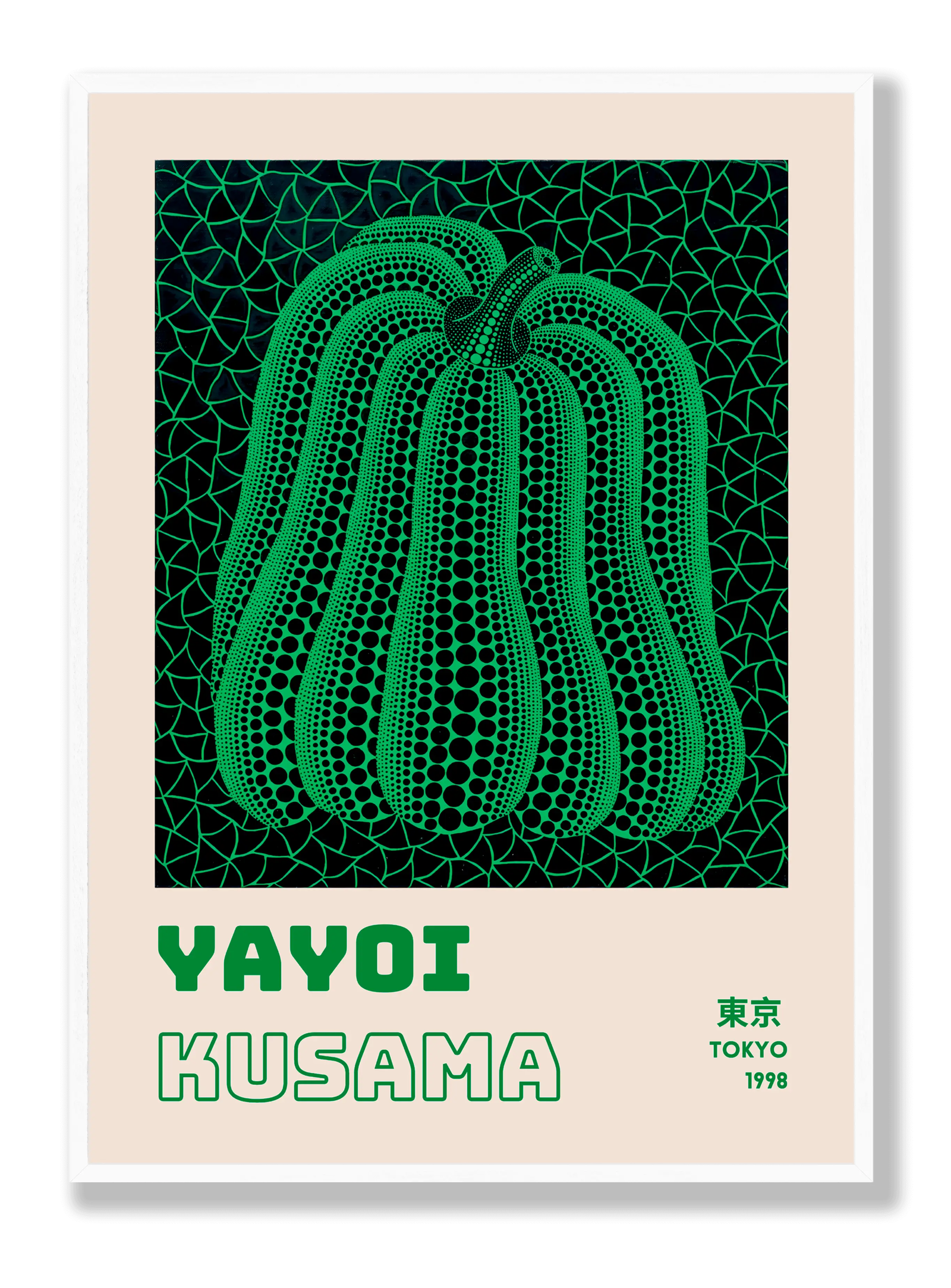 Yayoi Kusama - Green Pumpkin plakat