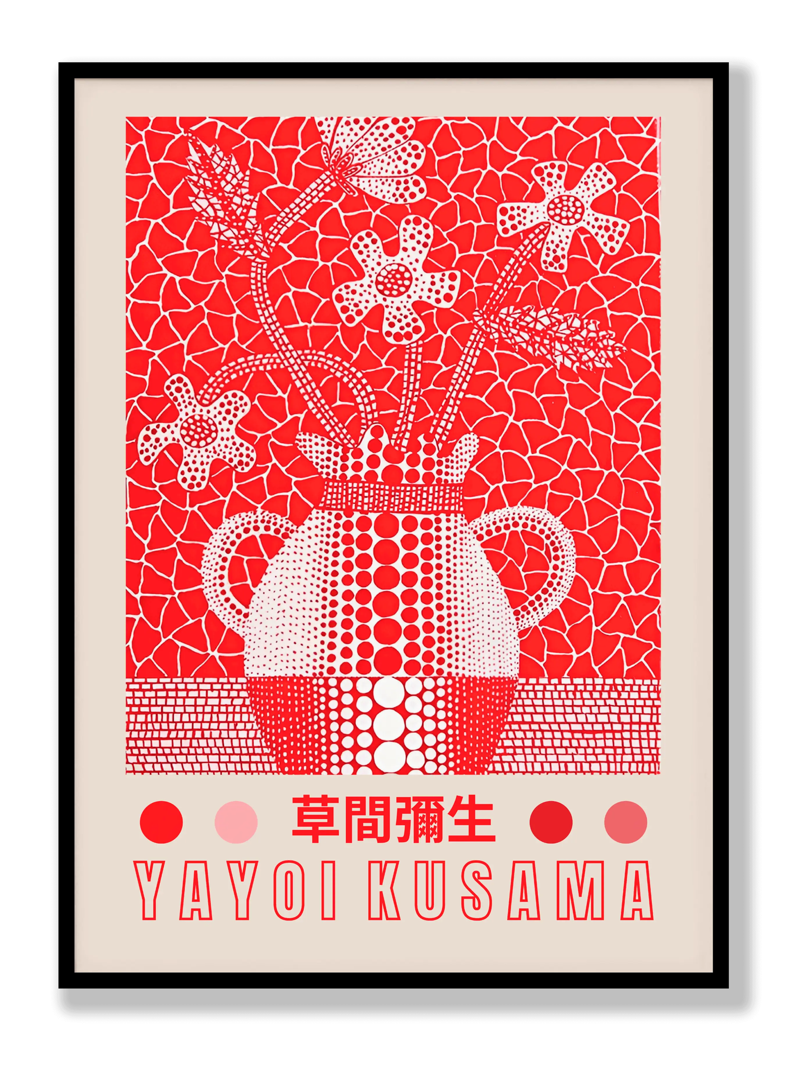 Yayoi Kusama - Red Vase plakat