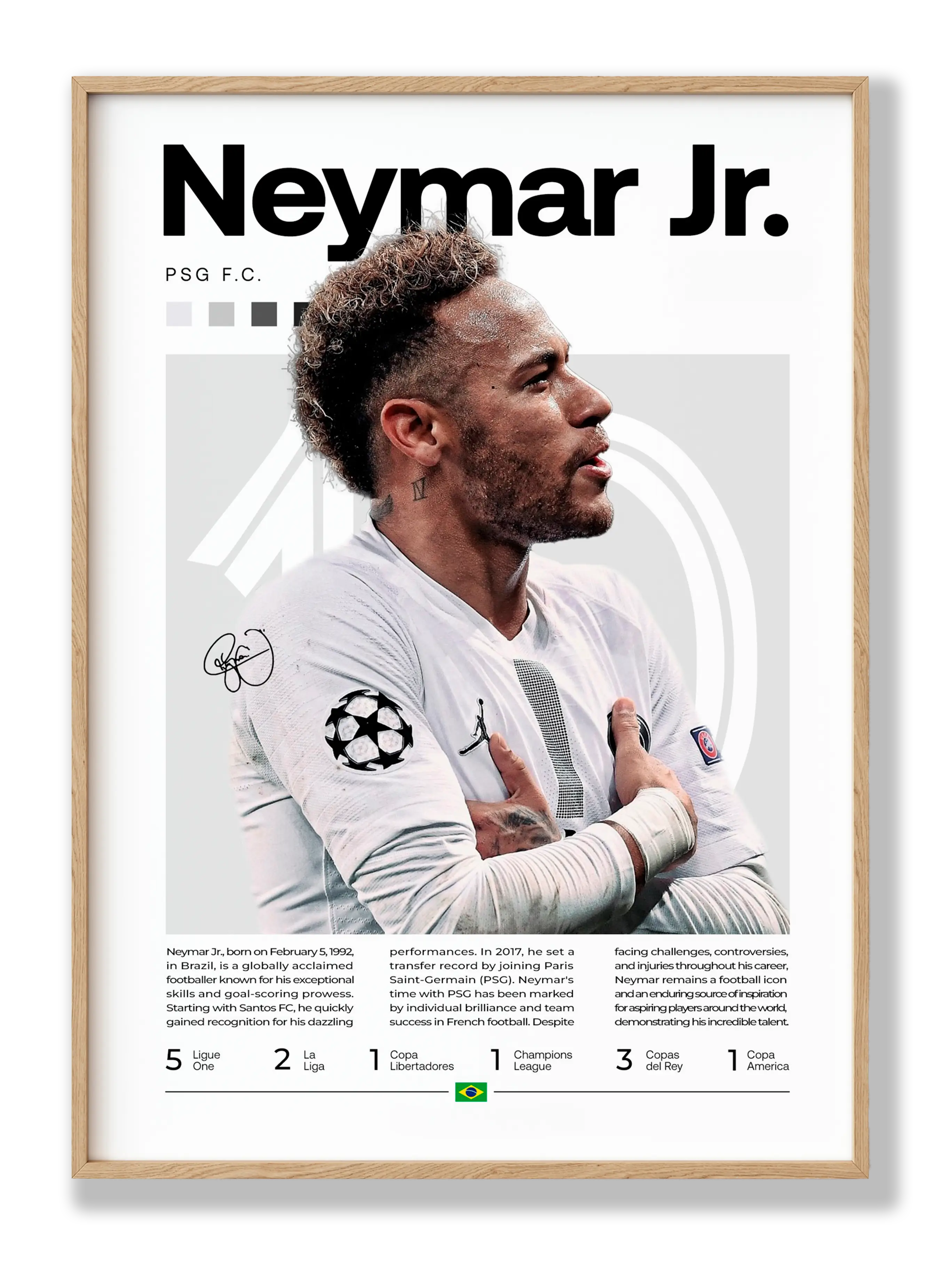 Neymar No. 5 Plakat