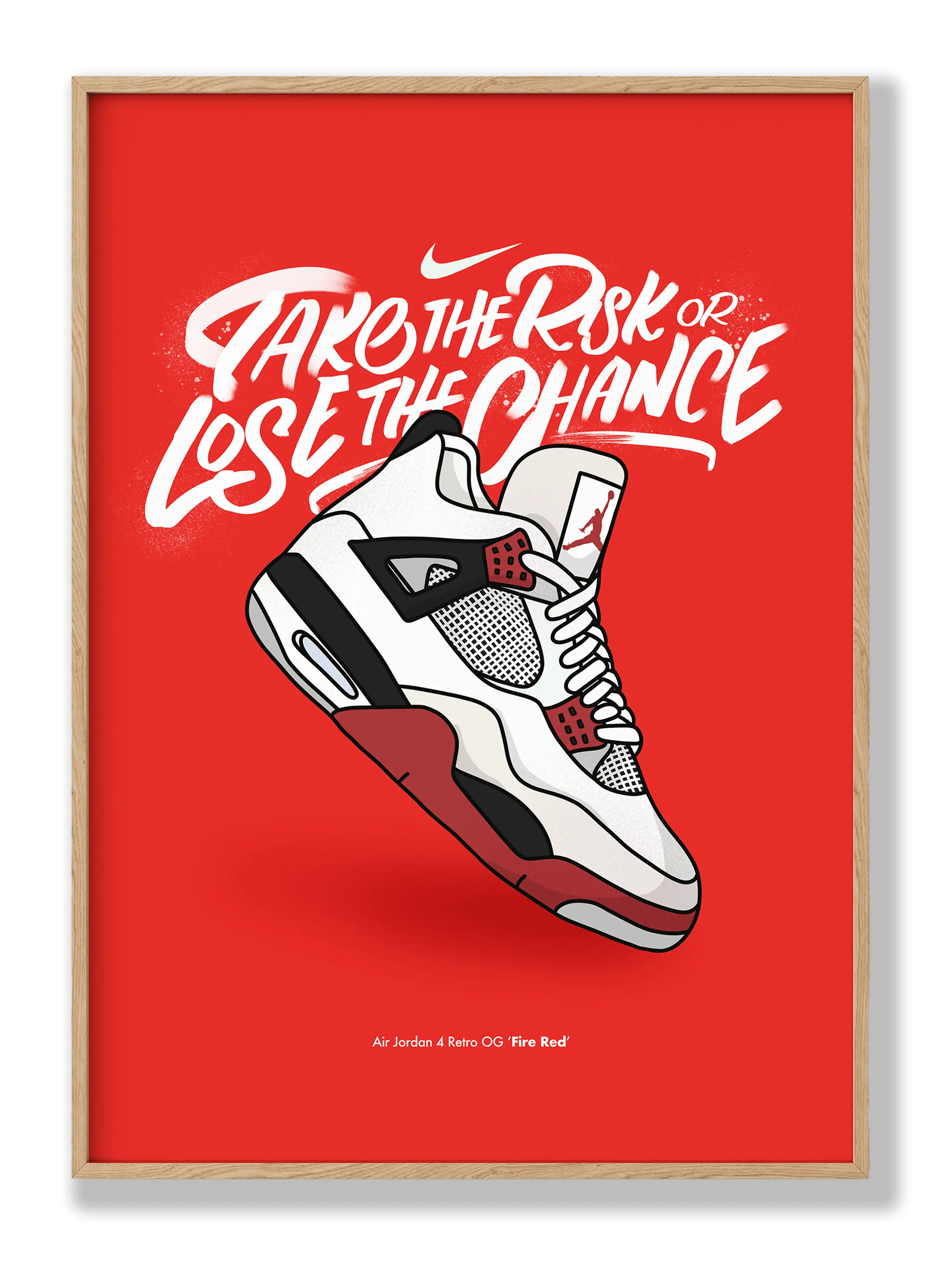 Air Jordan 4 Retro OG ''Fire Red'' Plakat
