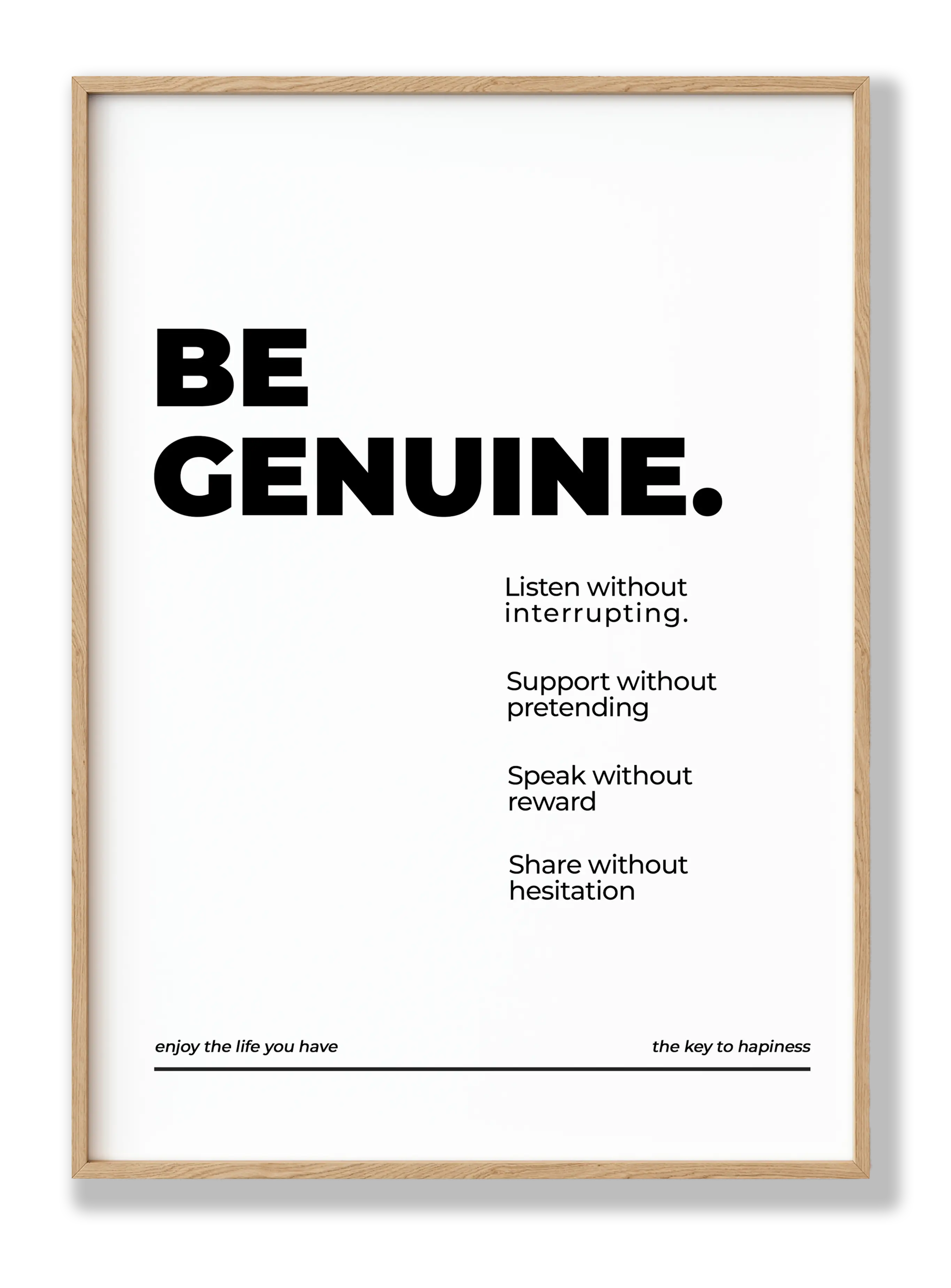 Be Genuine