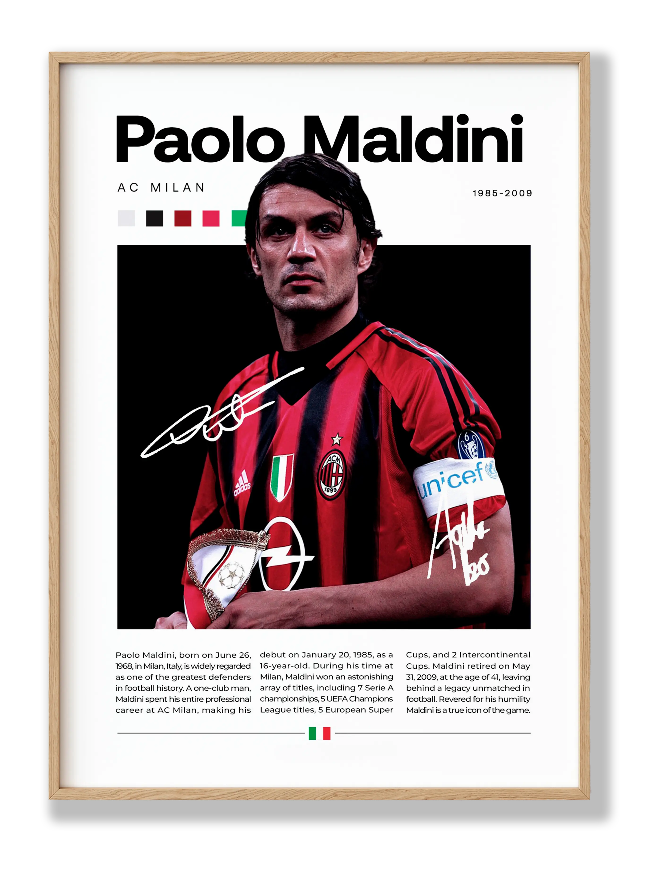 Paolo Maldini Plakat