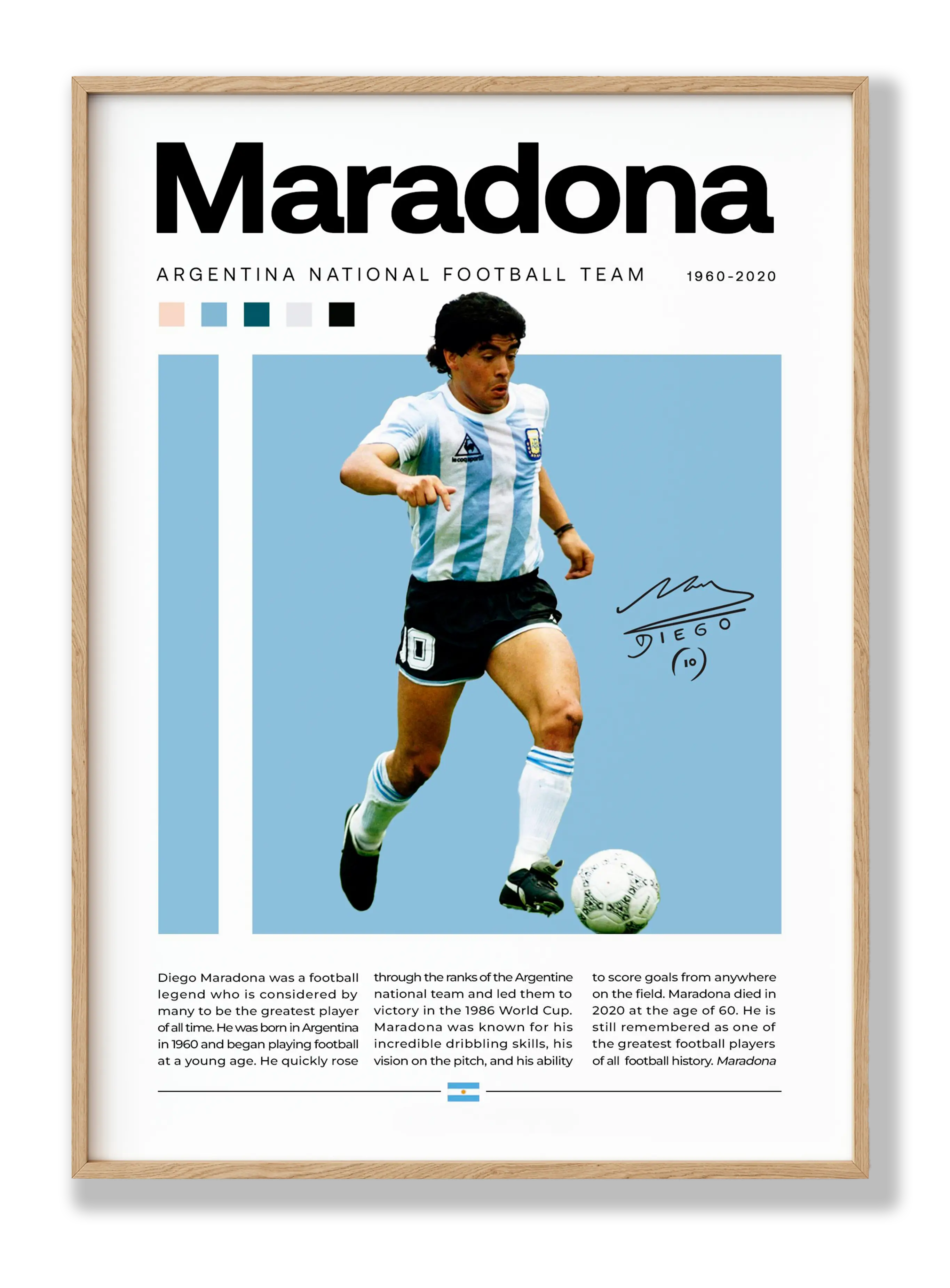 Diego Maradona No. 2 Plakat