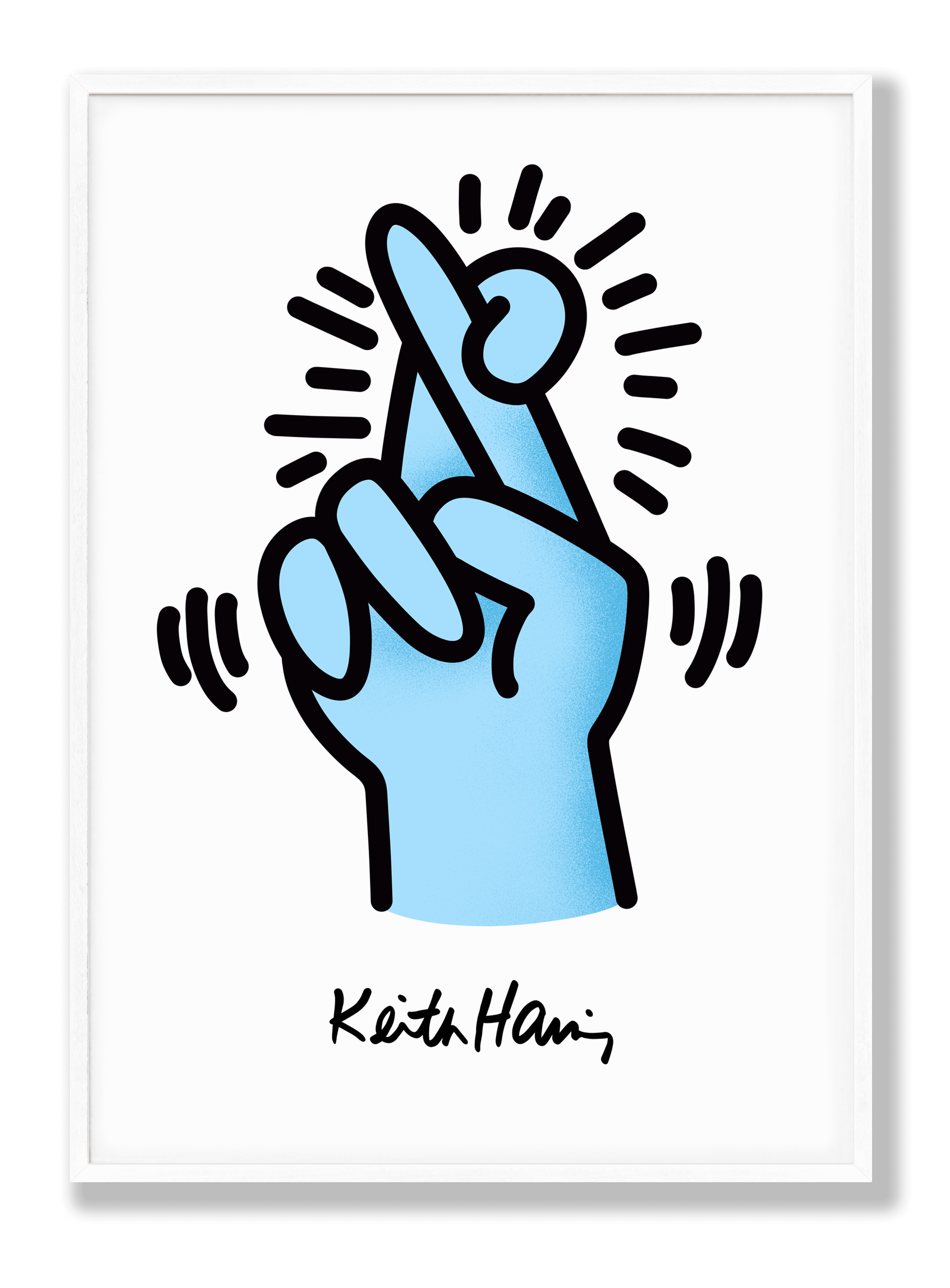 Keith Haring - Fingers Crossed Plakat