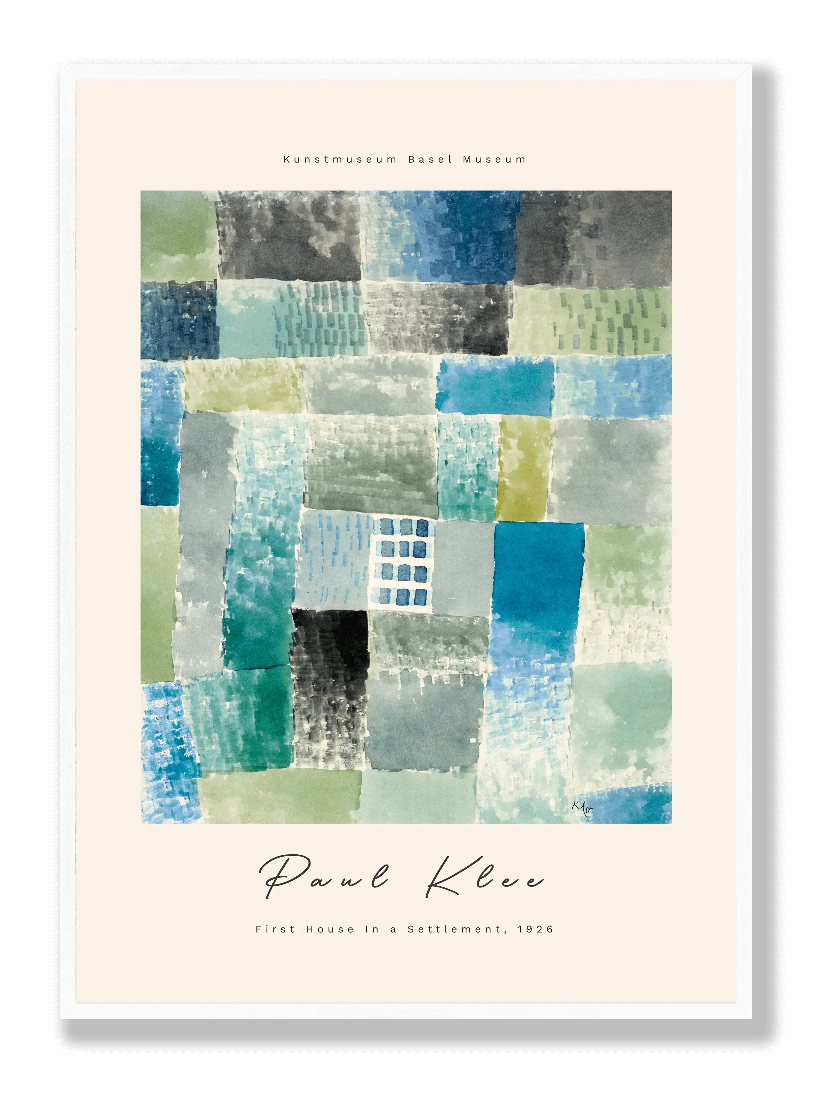 Paul Klee - First House In A Settlement Plakat