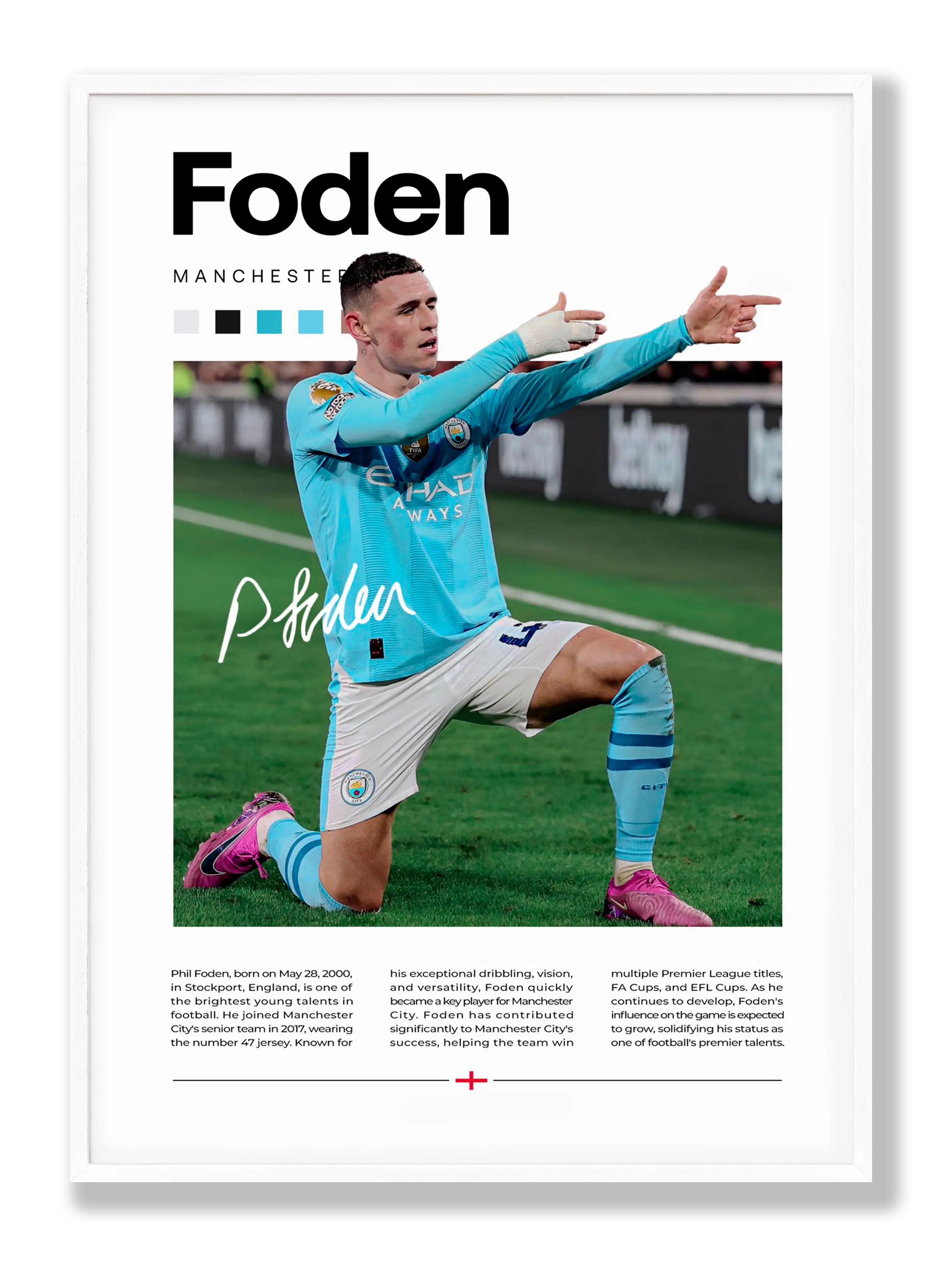 Phil Foden No. 2 Plakat