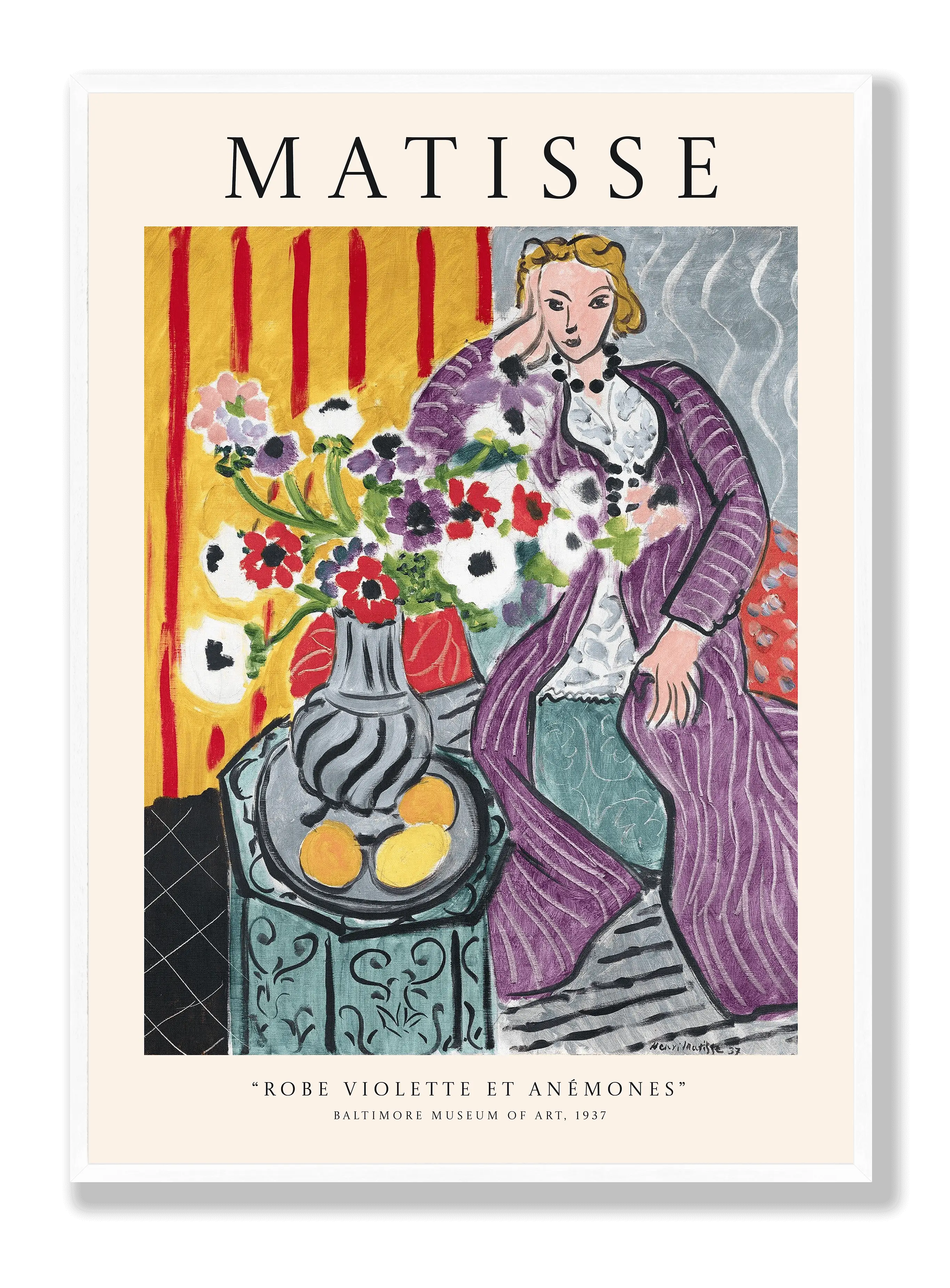 Henri Matisse - Robe Violette Et Anémones Plakat