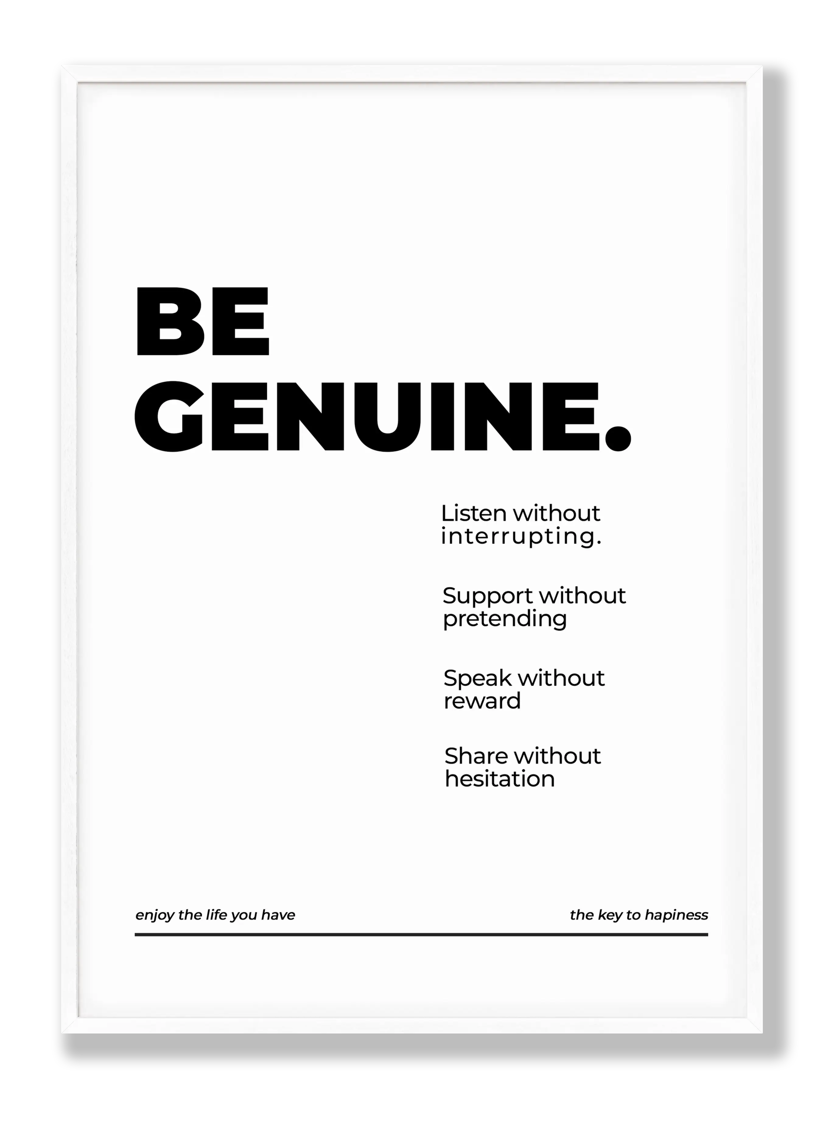 Be Genuine