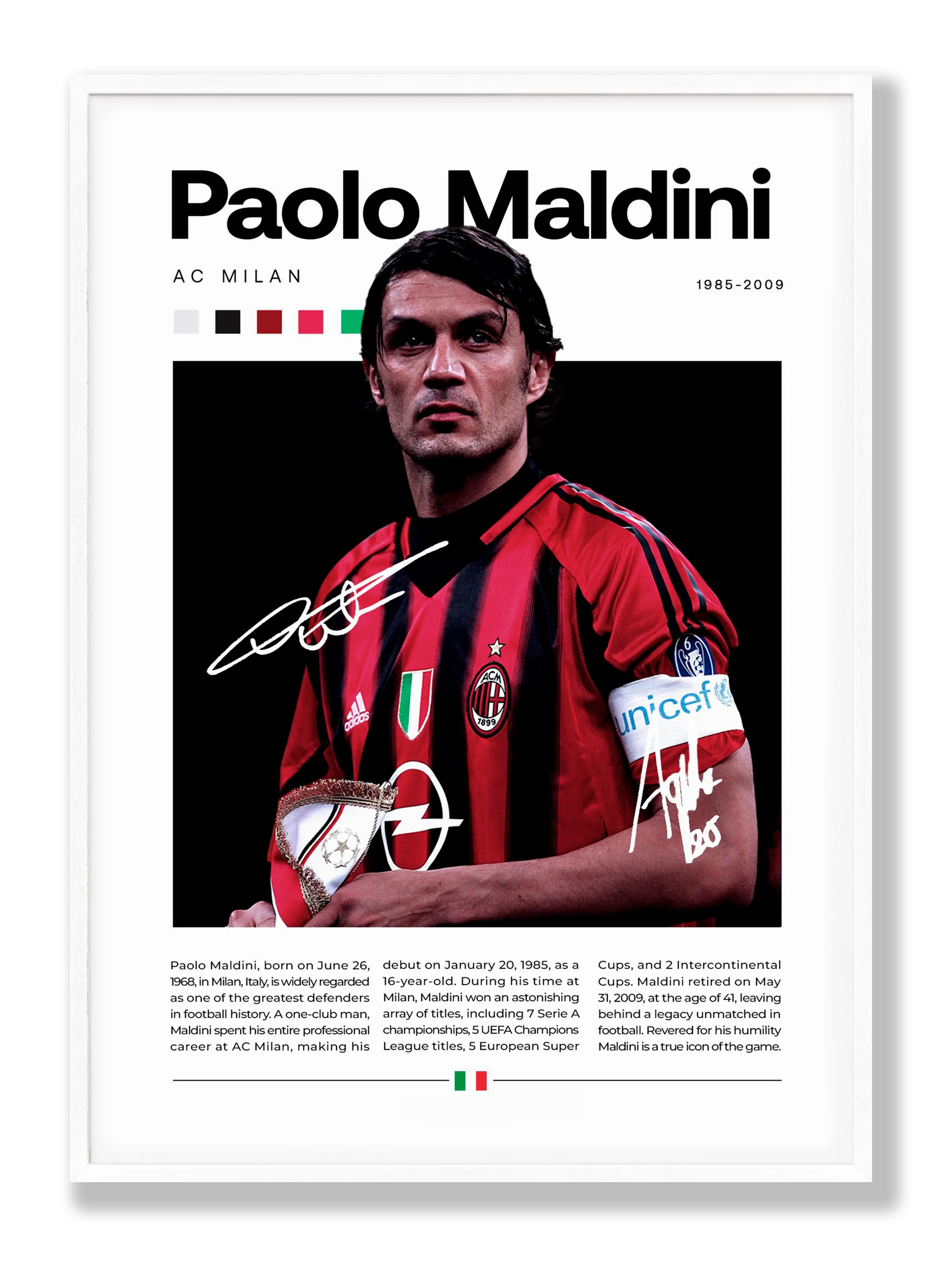 Paolo Maldini Plakat