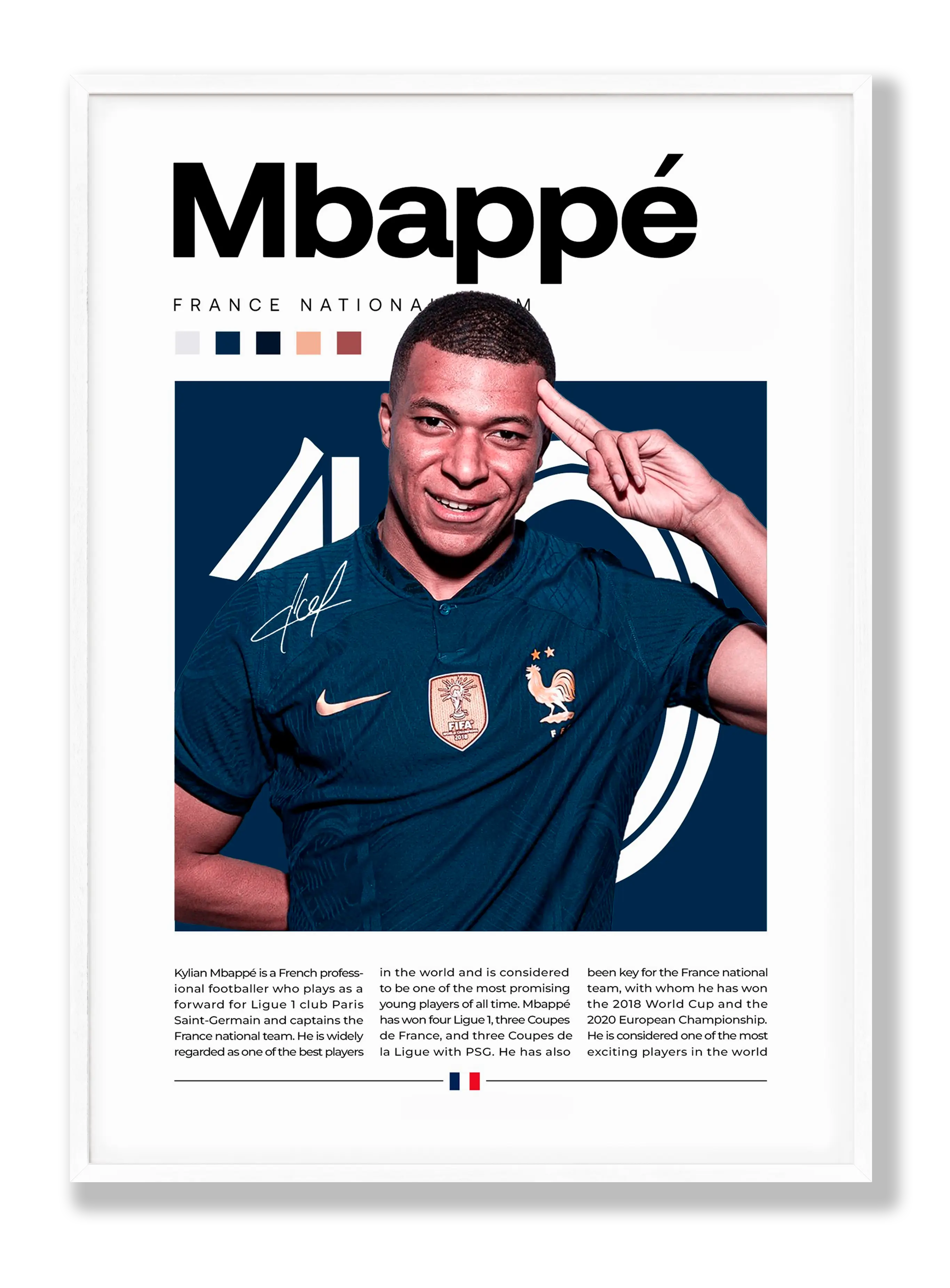 Kylian Mbappé No. 2 Plakat