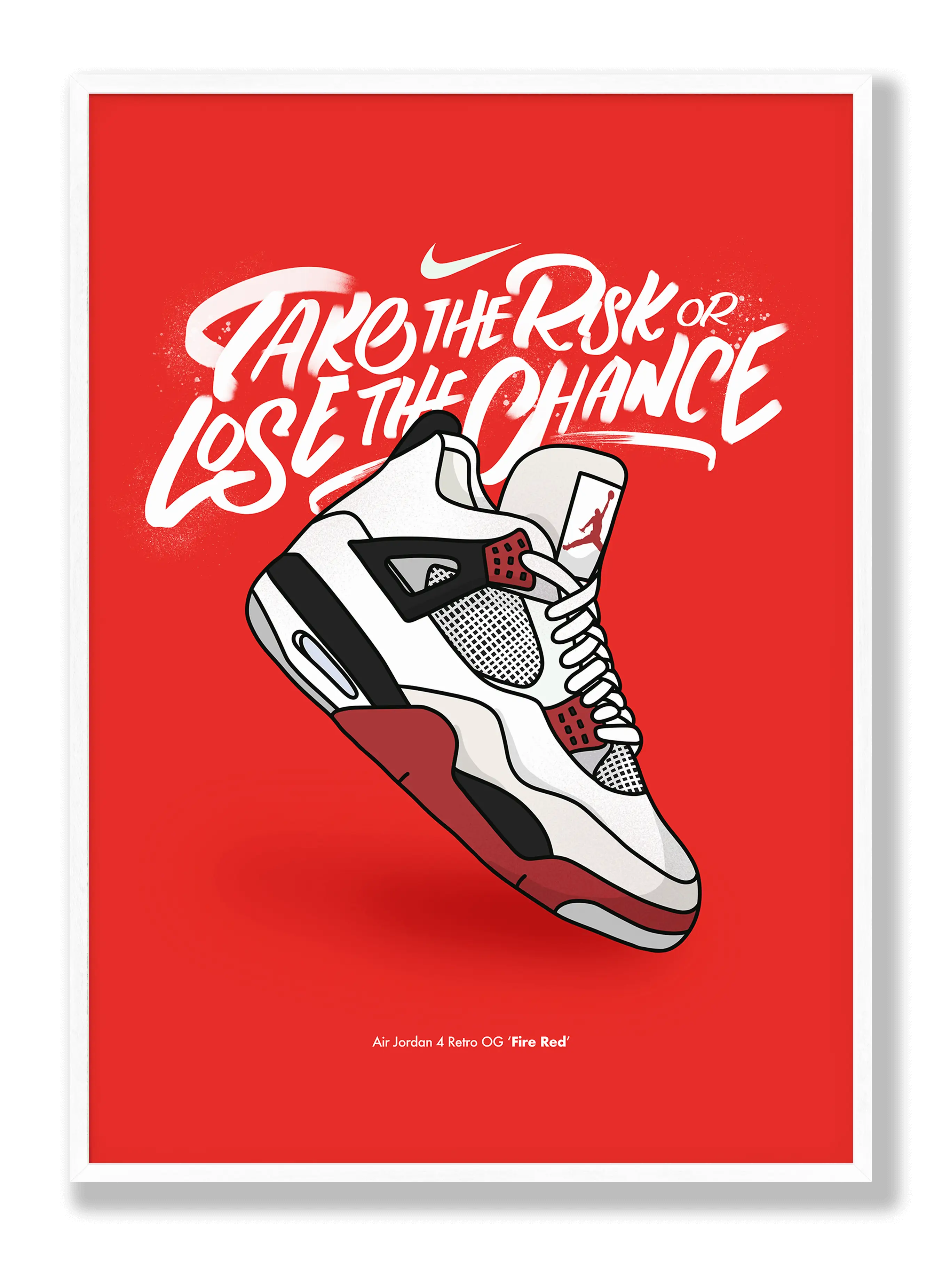 Air Jordan 4 Retro OG ''Fire Red'' Plakat