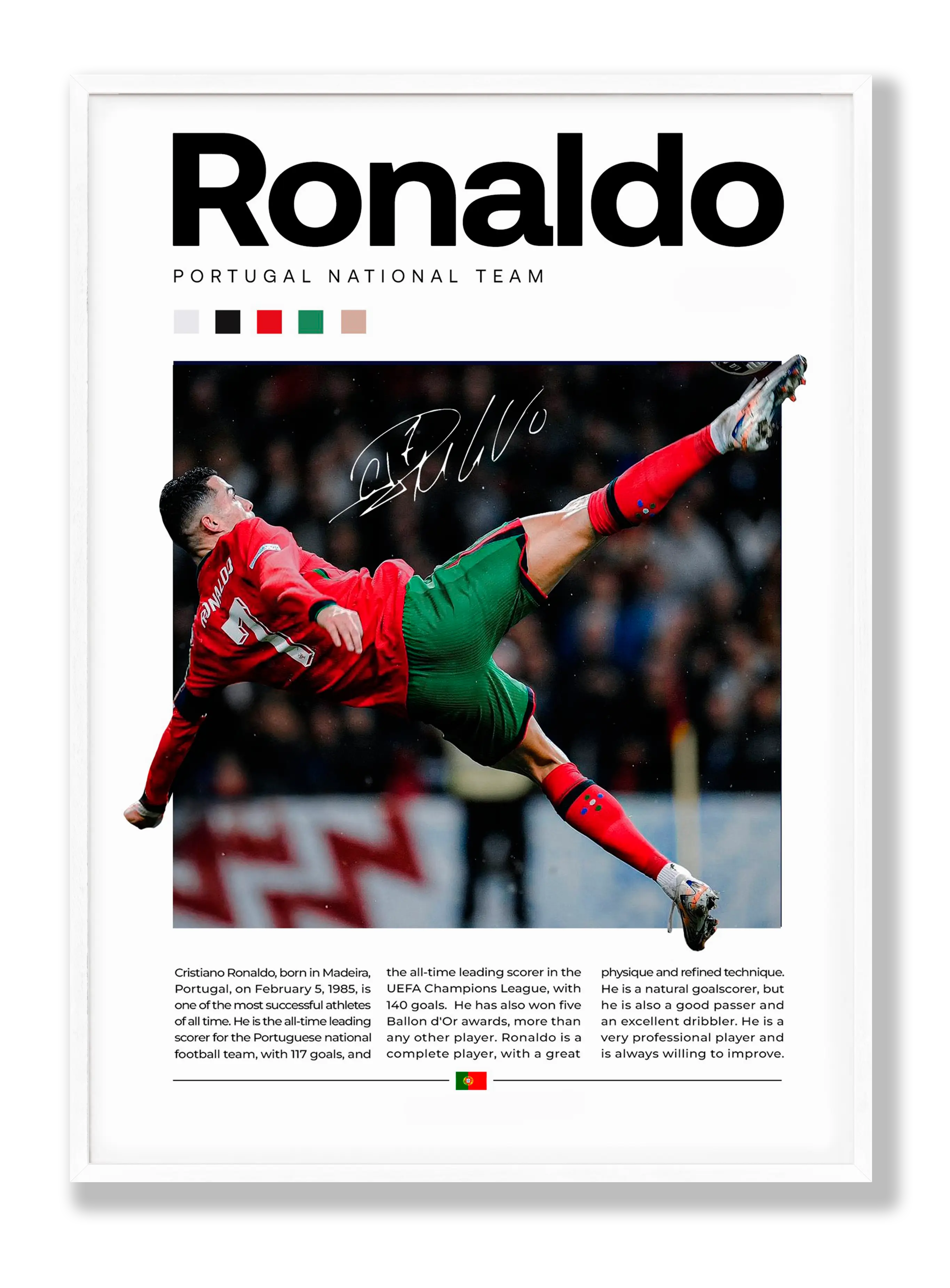 Cristiano Ronaldo No. 4 Plakat