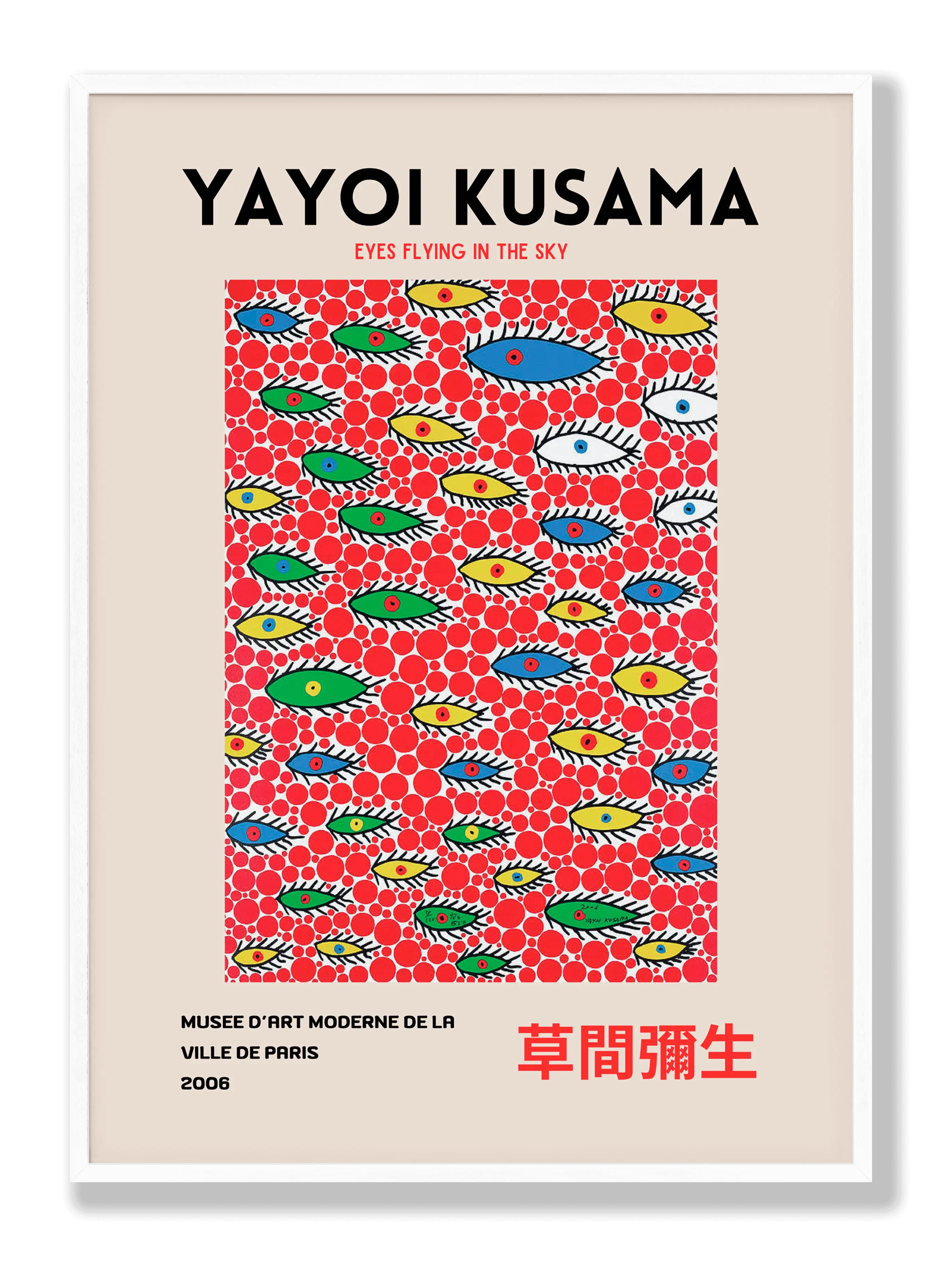 Yayoi Kusama - Eyes Flying In The Sky Plakat