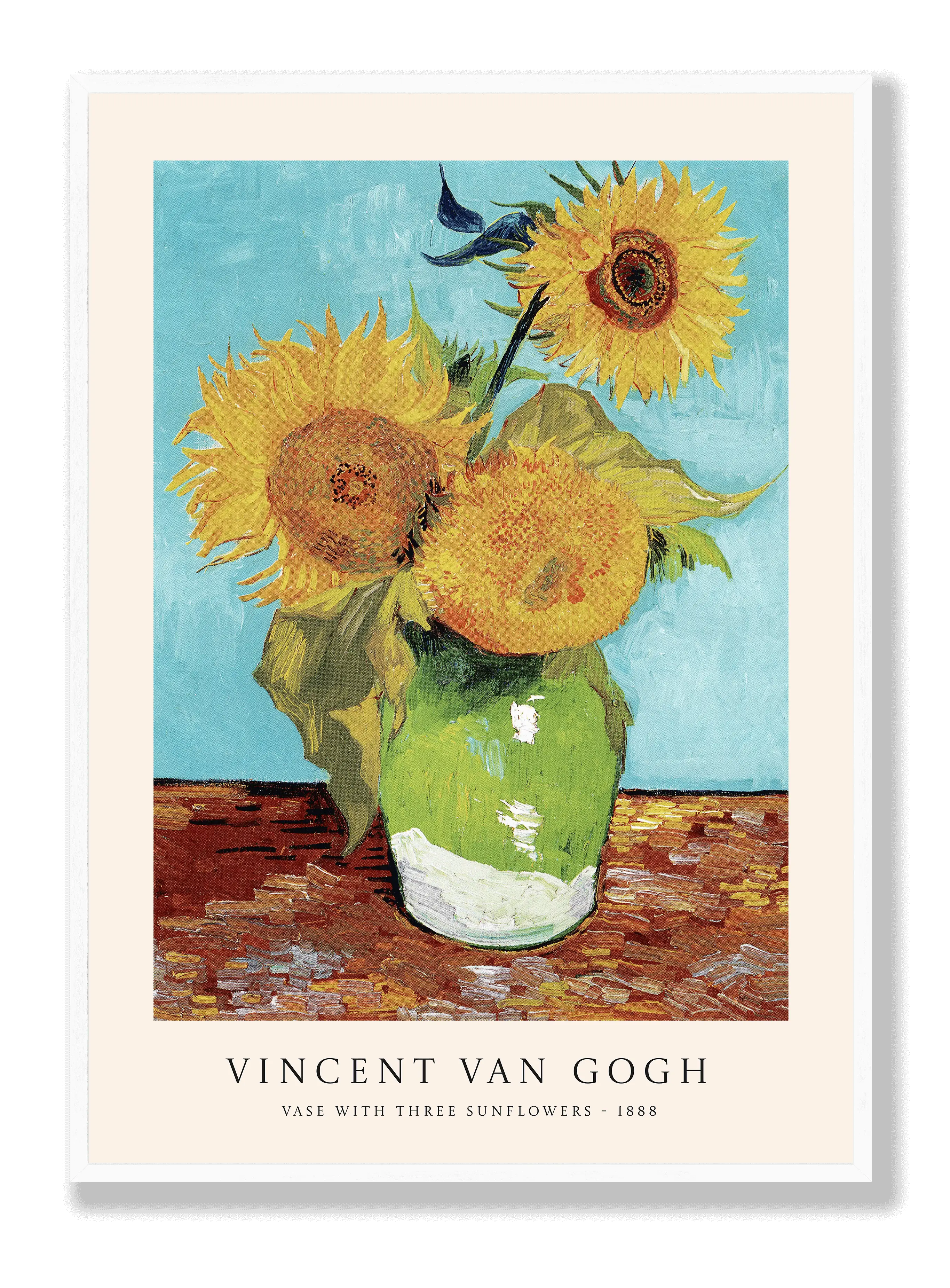 Van Gogh - Vase With Three Sunflowers Plakat