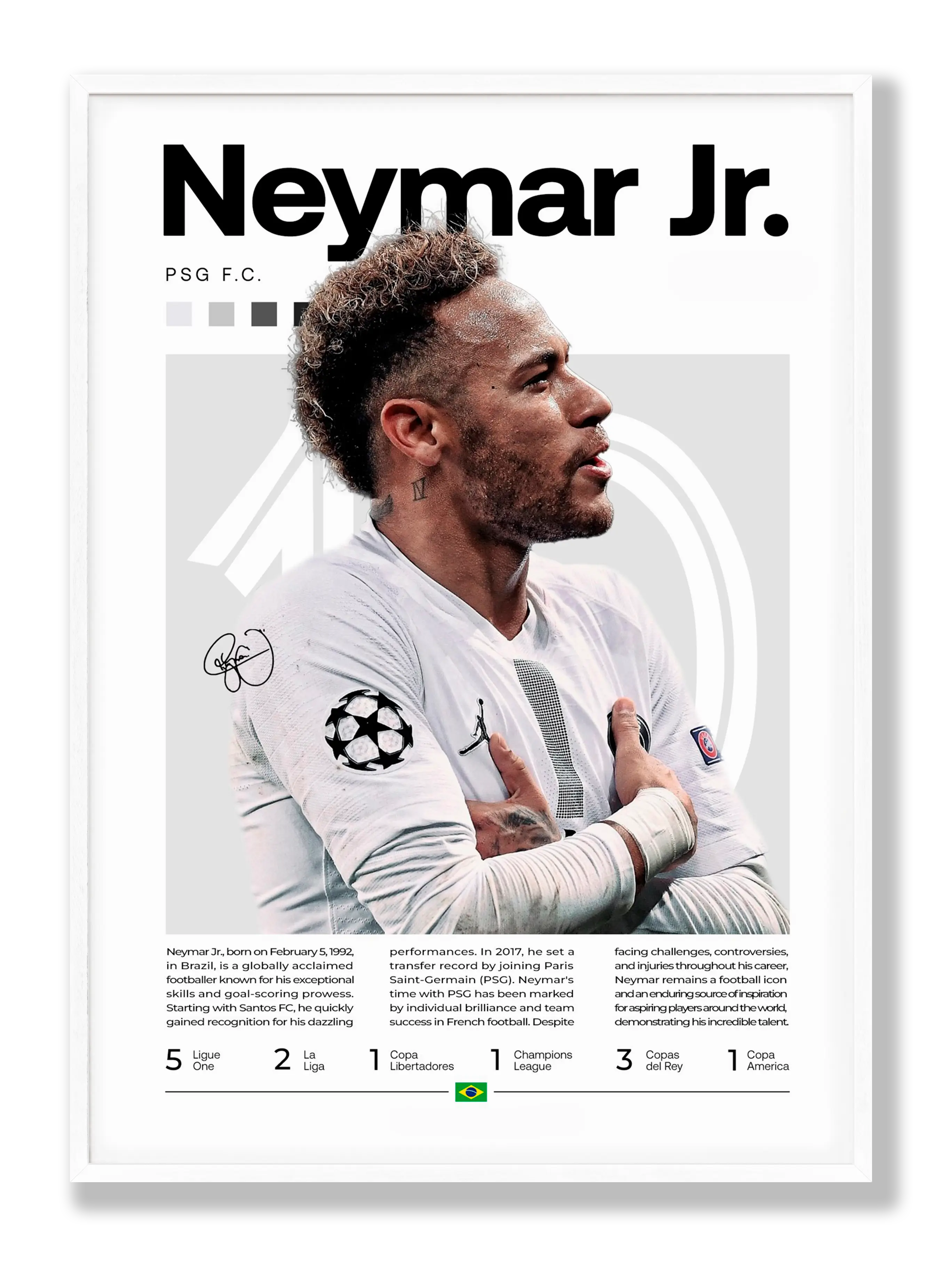 Neymar No. 5 Plakat