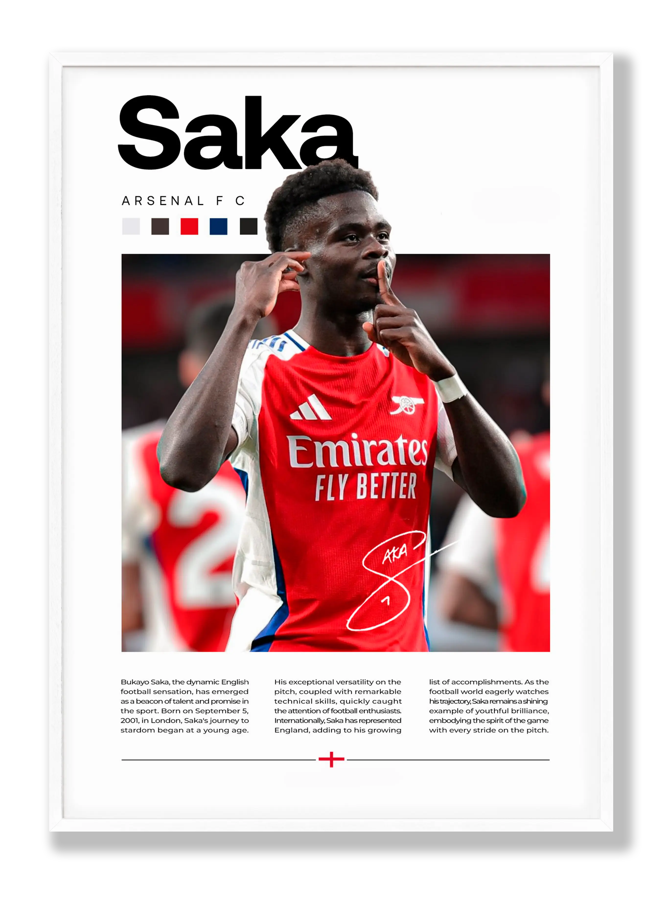 Bukayo Saka Plakat