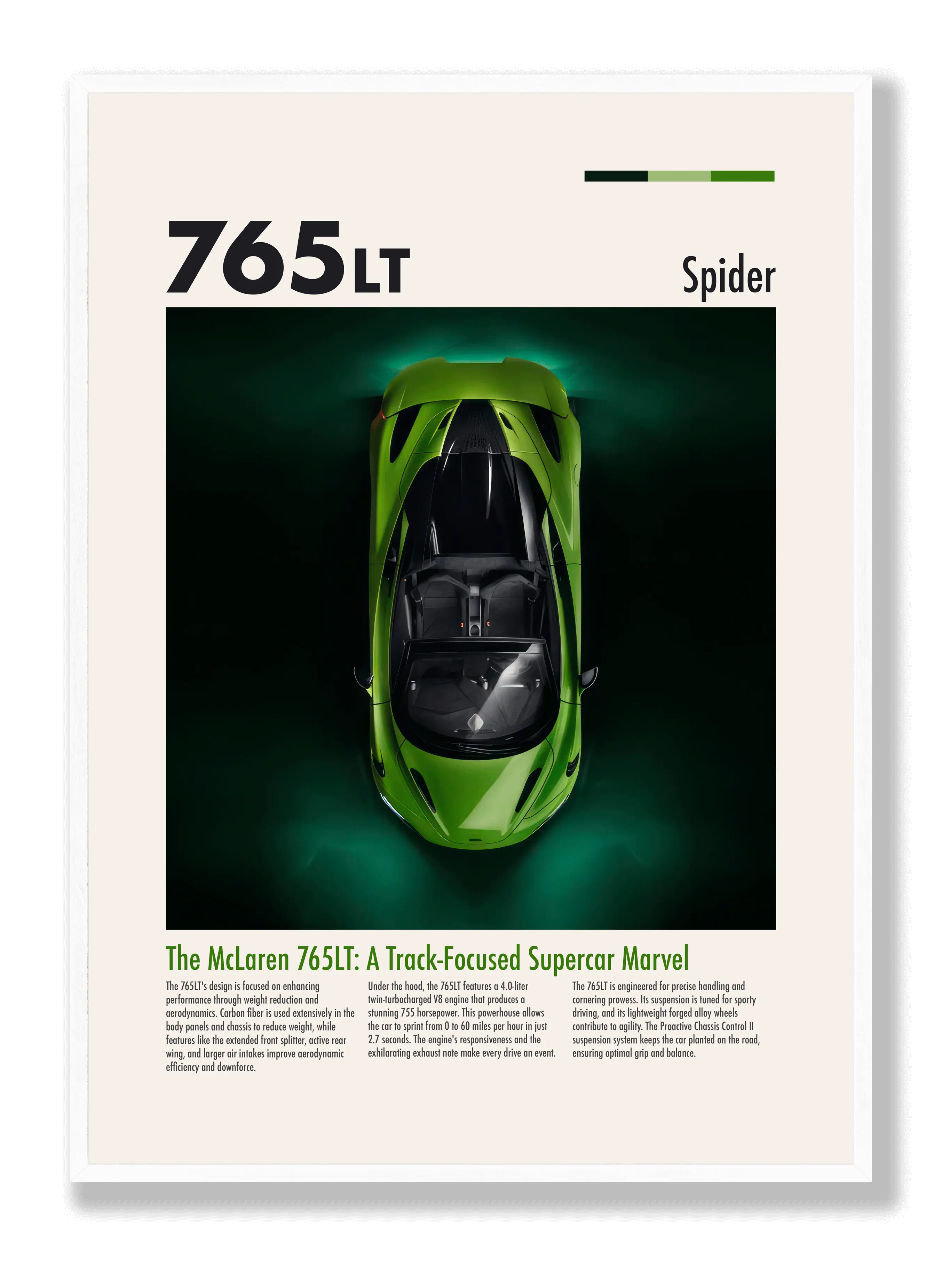 McLaren 765LT Spider Plakat