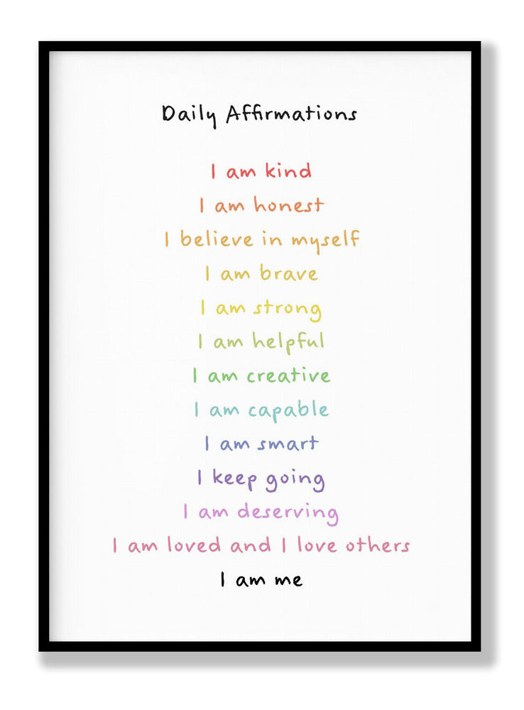 Children's affirmations emotions print 3