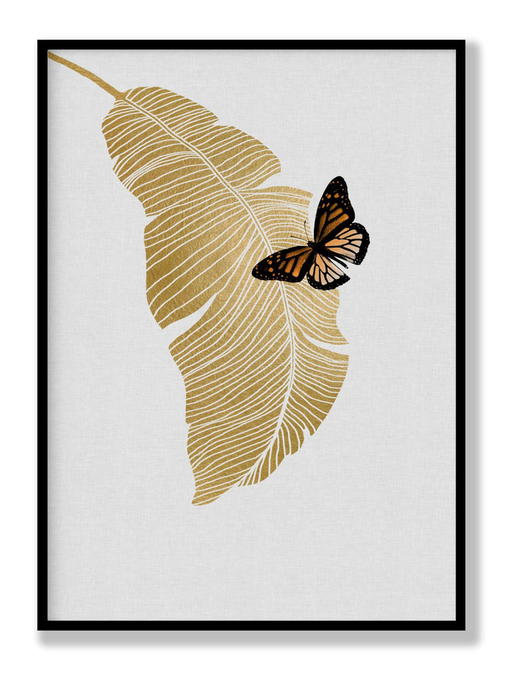 Butterfly & Palm Leaf