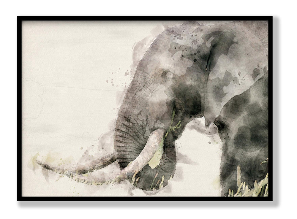 Abstract African Elephant Watercolor Art