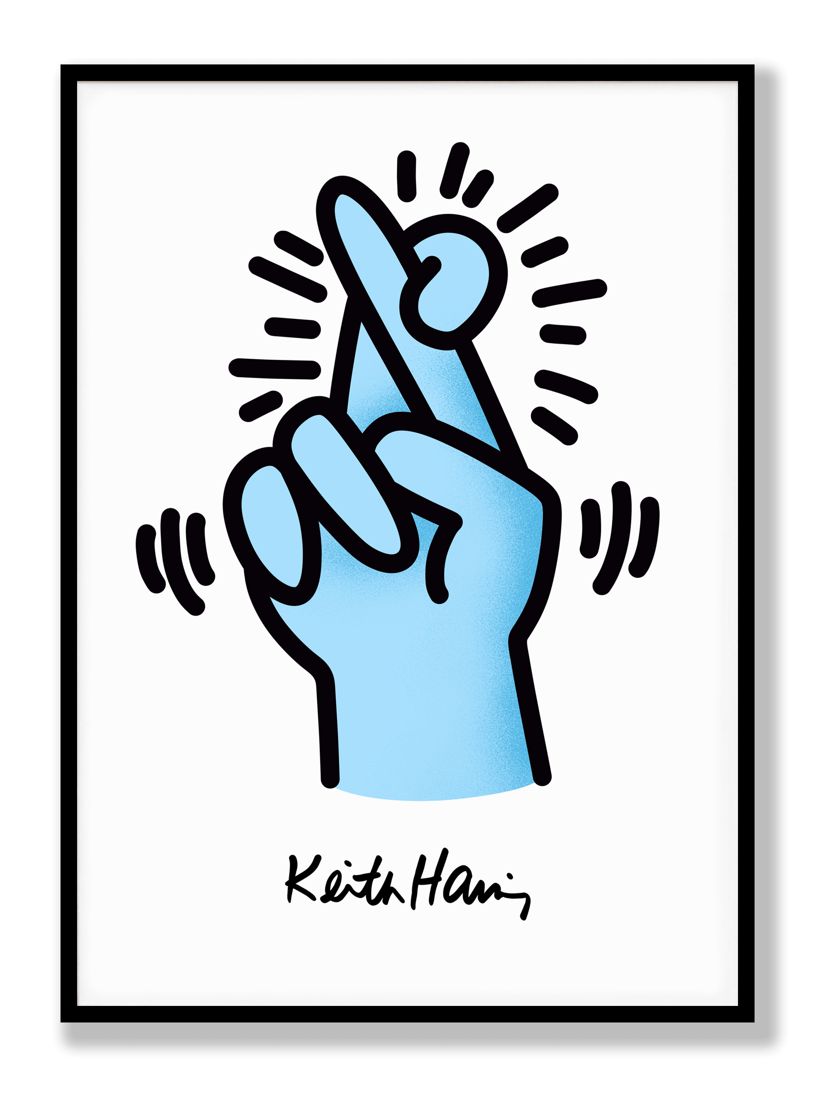 Keith Haring - Fingers Crossed Plakat