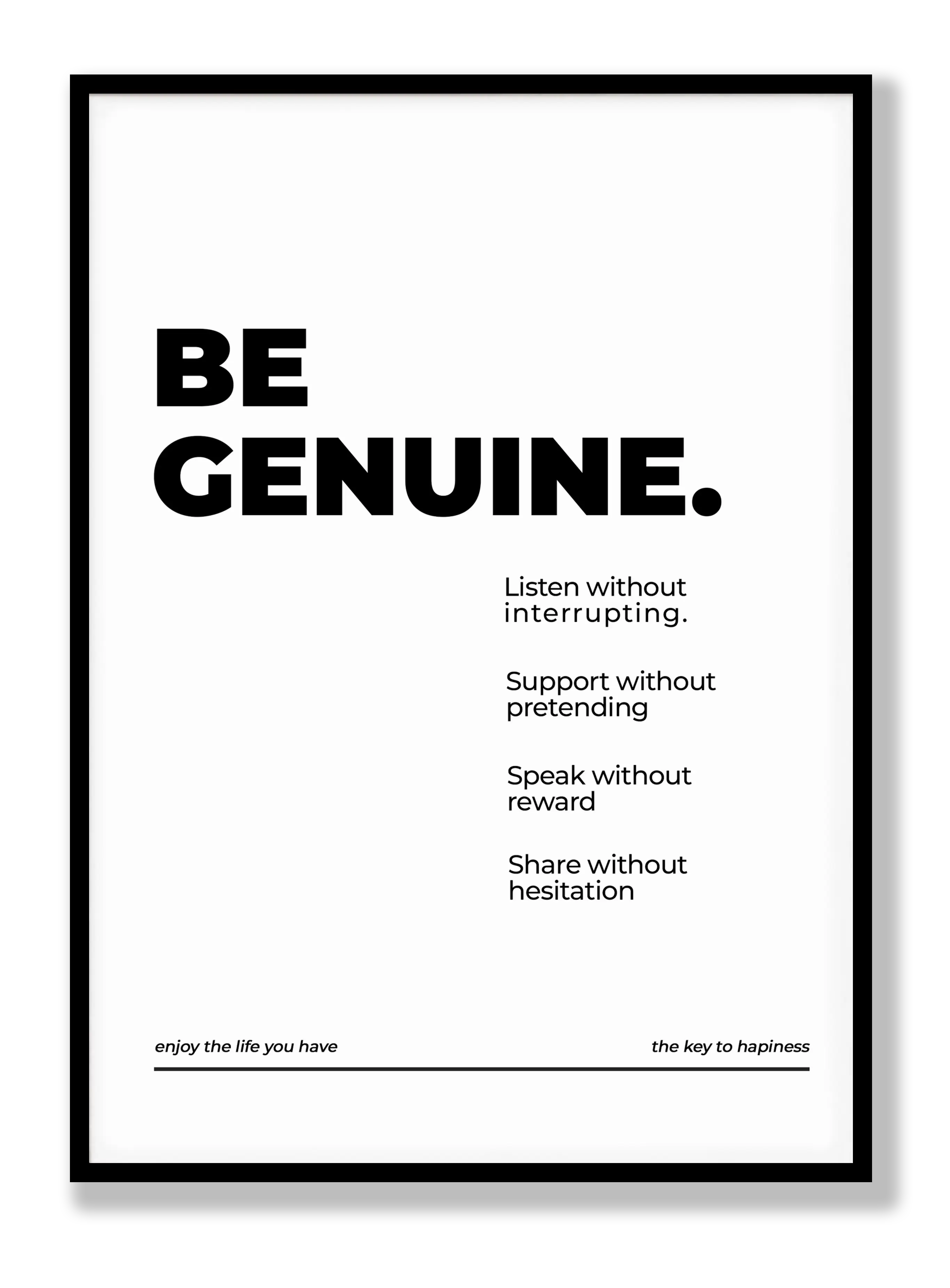 Be Genuine