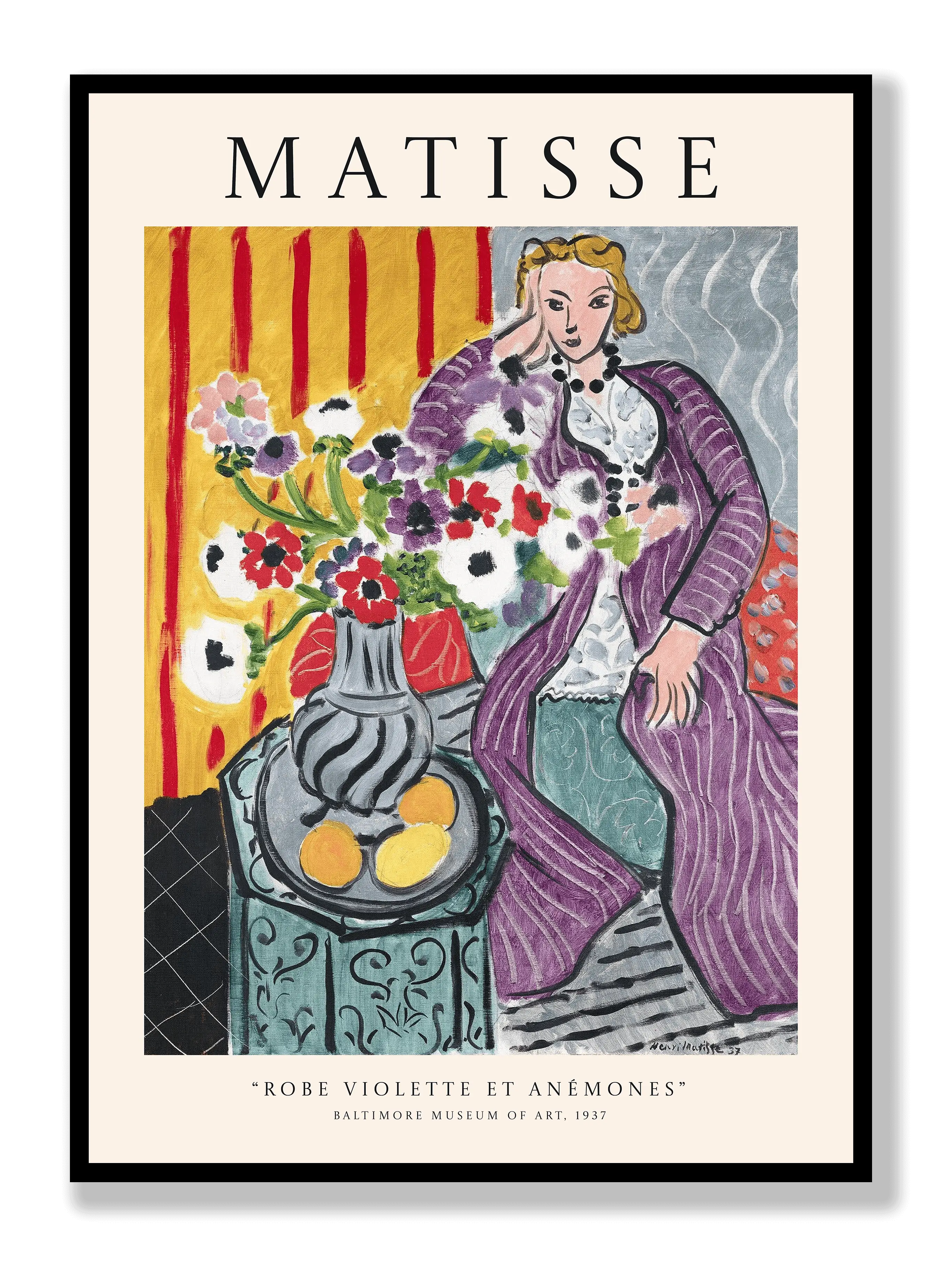 Henri Matisse - Robe Violette Et Anémones Plakat