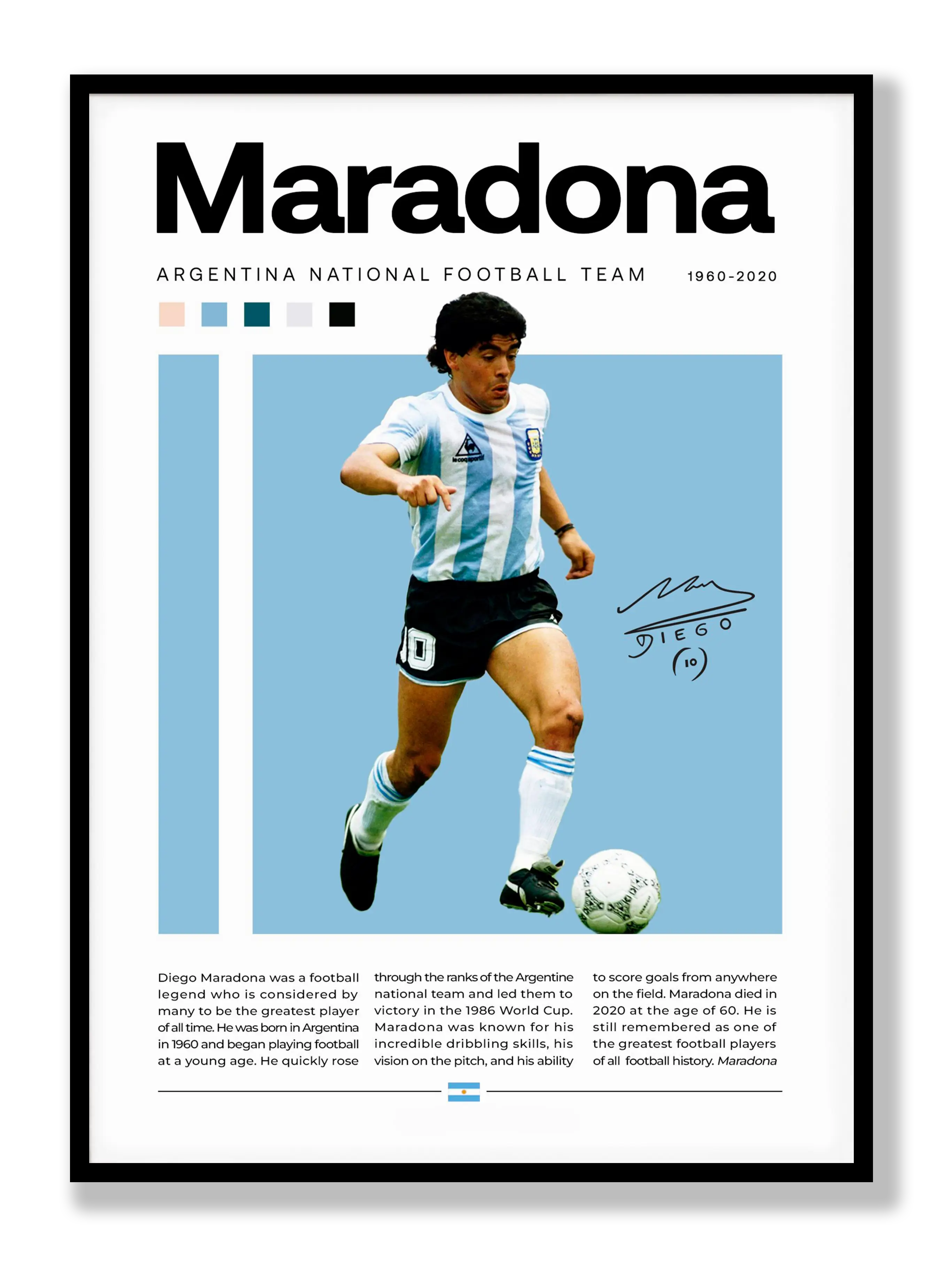 Diego Maradona No. 2 Plakat