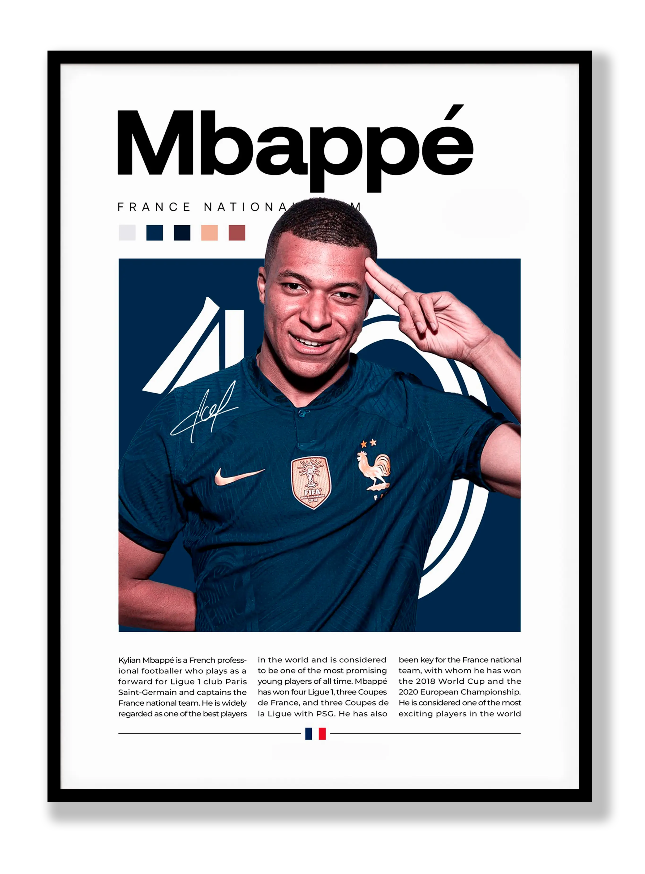 Kylian Mbappé No. 2 Plakat