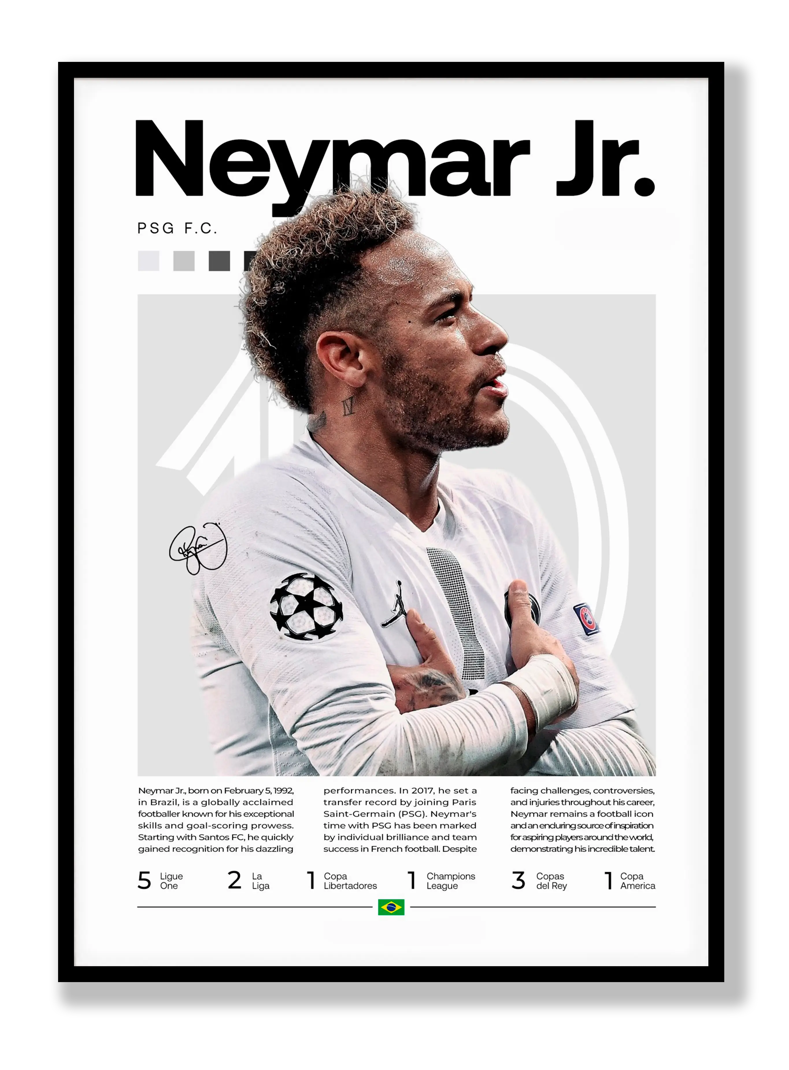 Neymar No. 5 Plakat