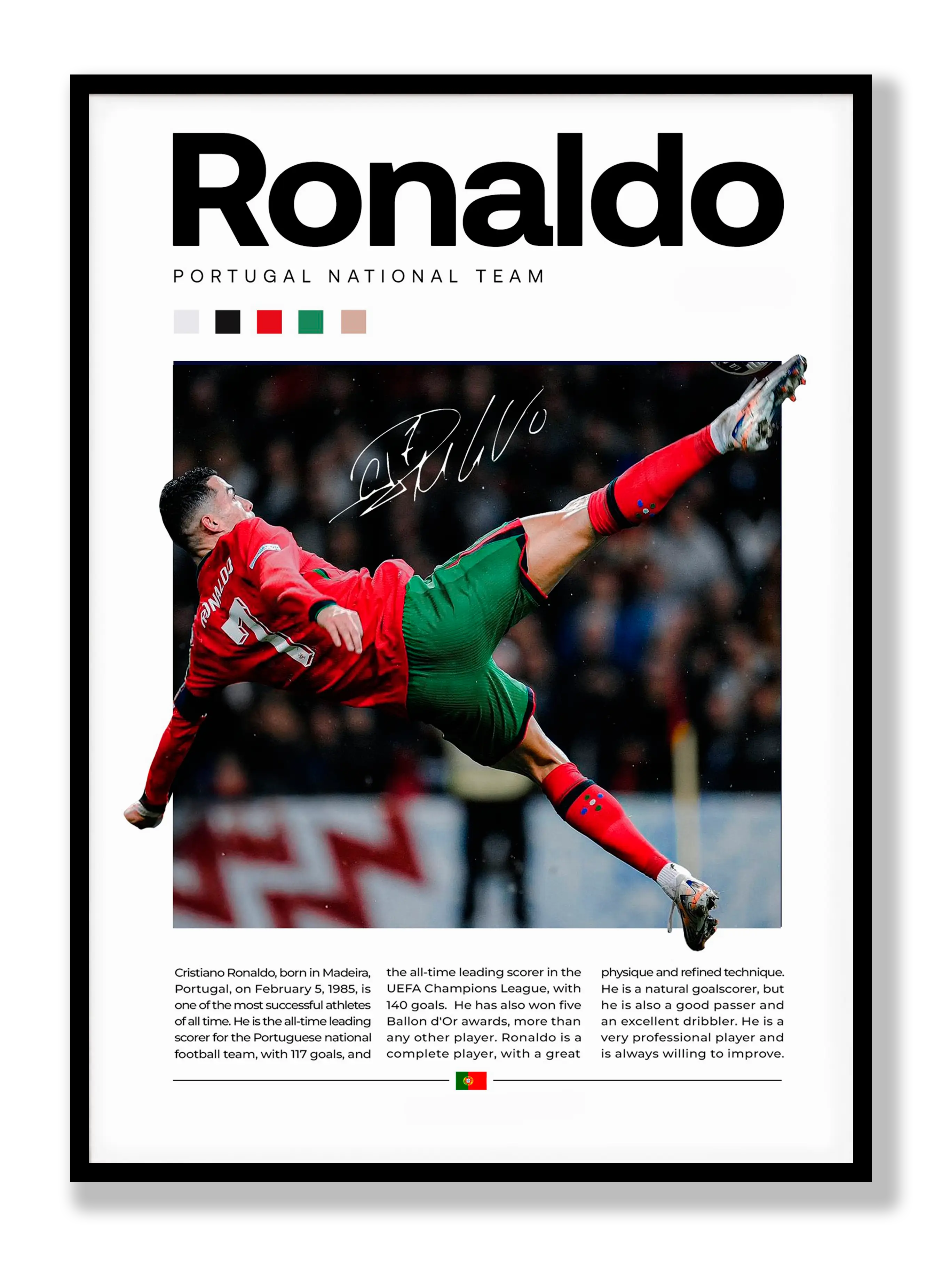 Cristiano Ronaldo No. 4 Plakat