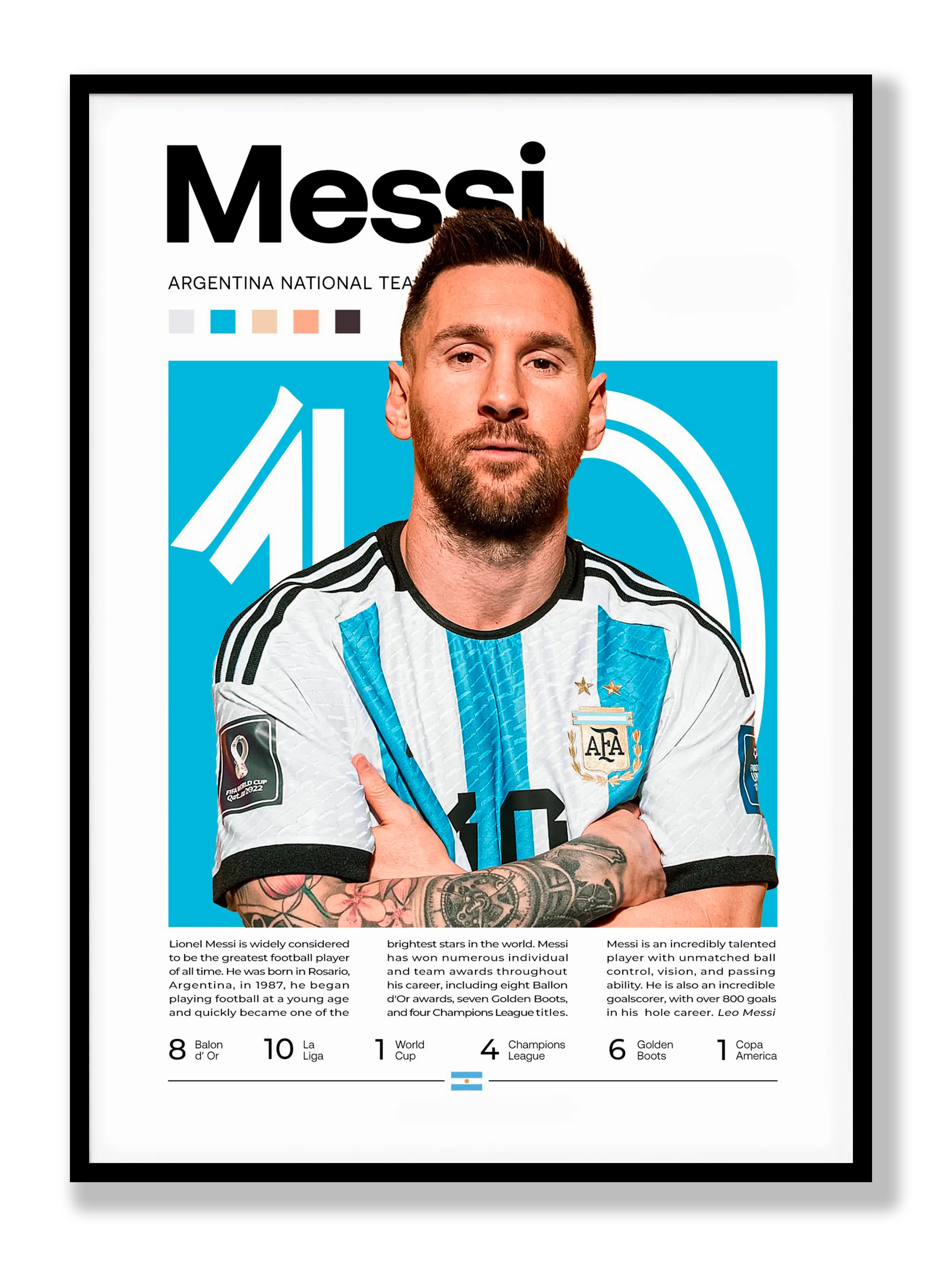 Lionel Messi No. 3 Plakat