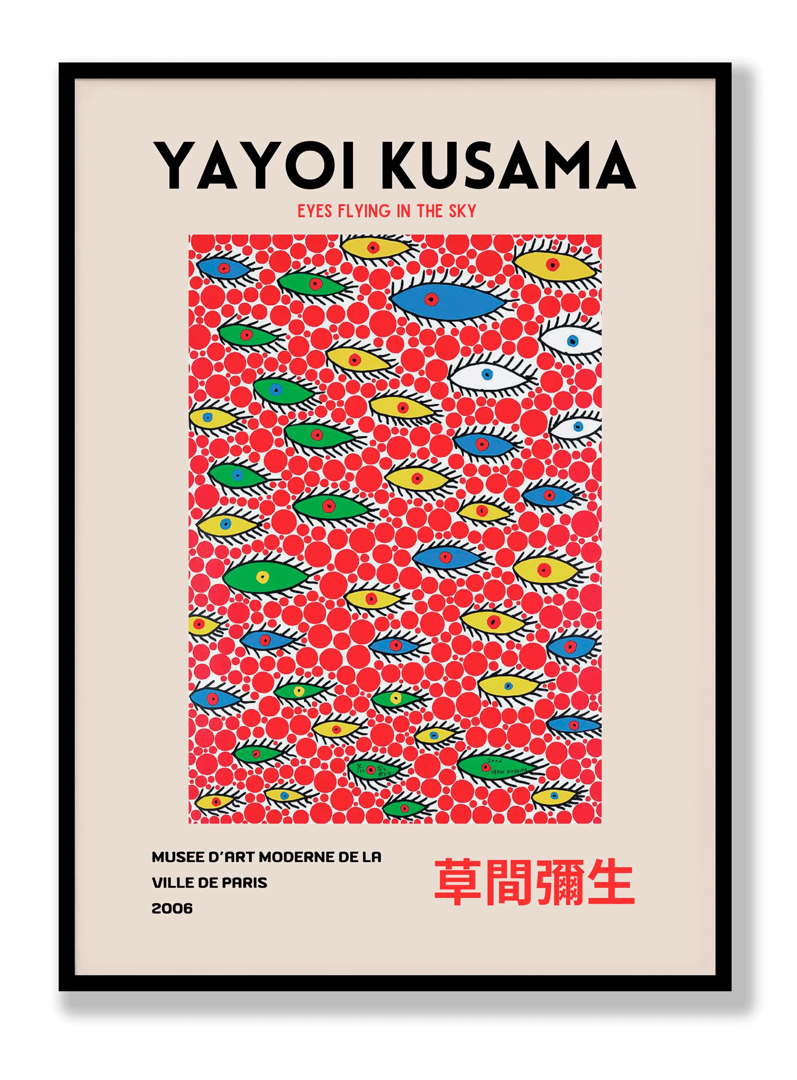 Yayoi Kusama - Eyes Flying In The Sky Plakat