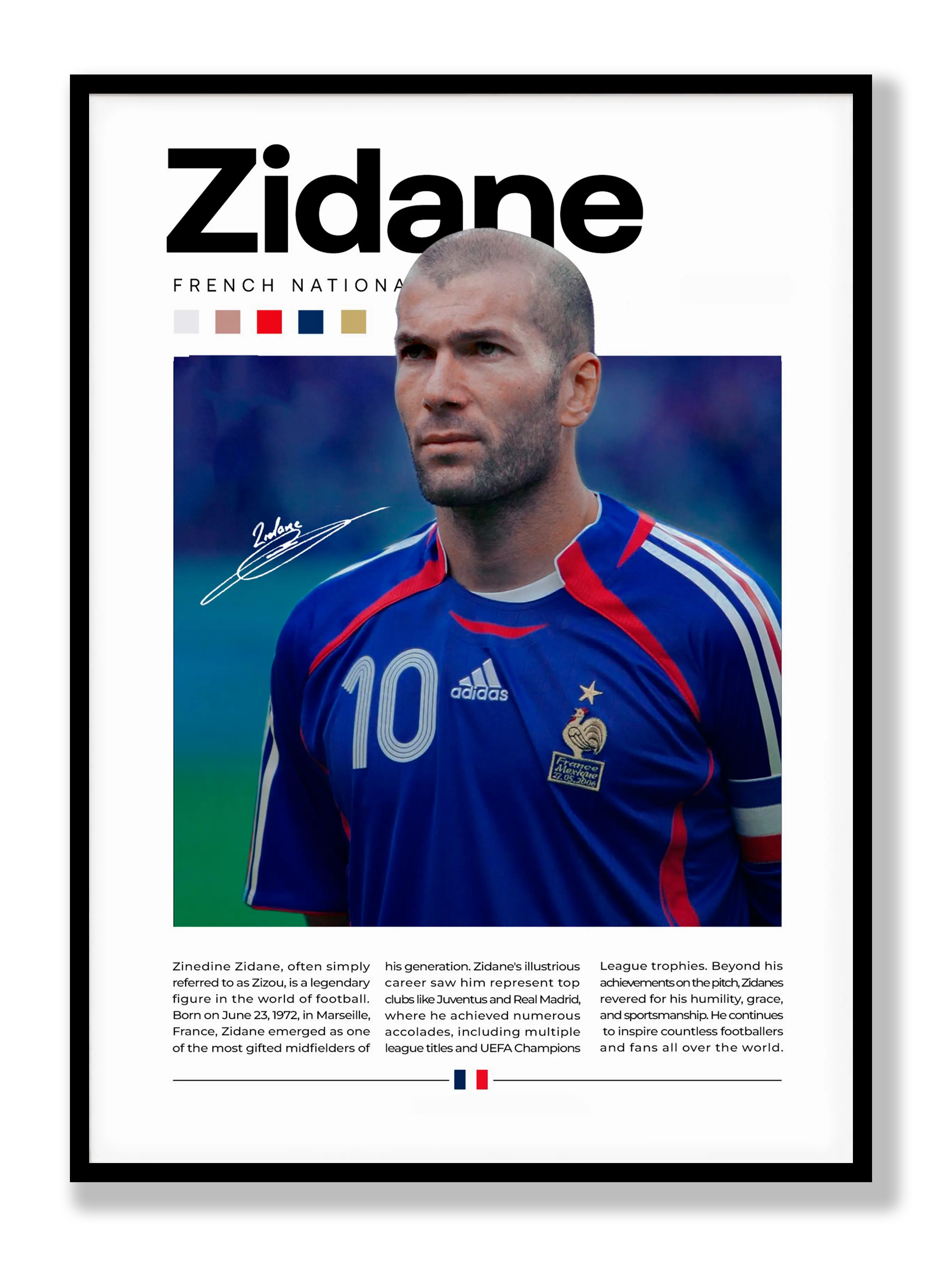 Zinedine Zidane Plakat