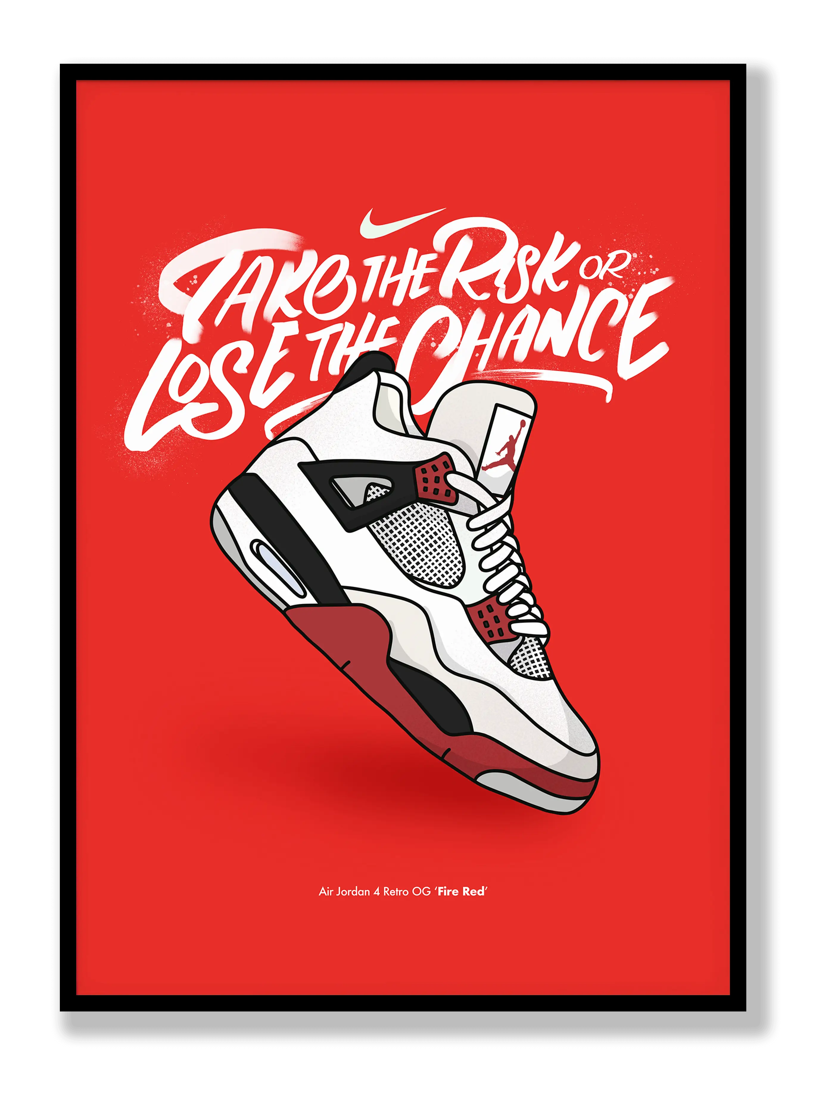 Air Jordan 4 Retro OG ''Fire Red'' Plakat