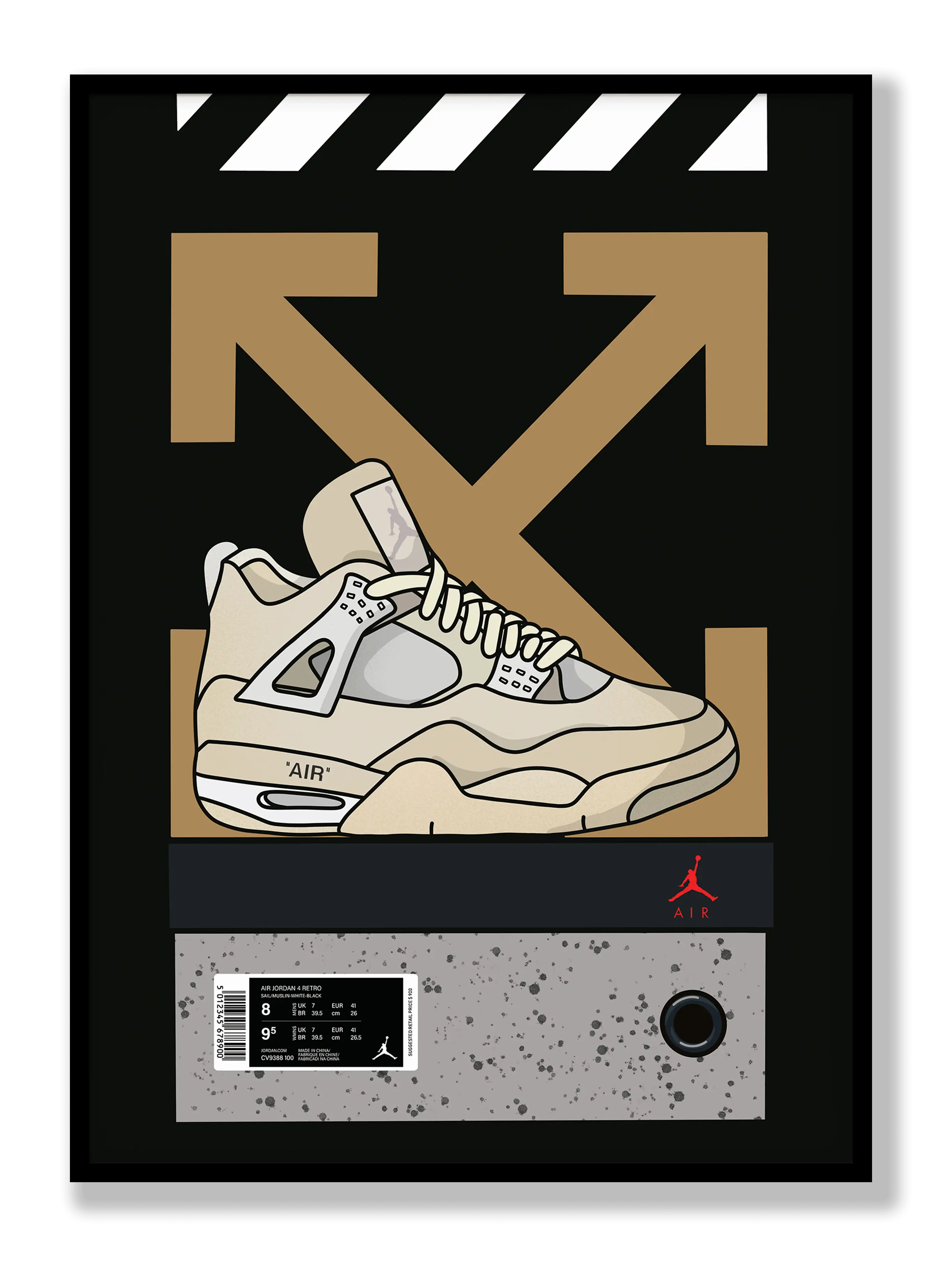 Air Jordan 4 ''OFF WHITE'' Plakat