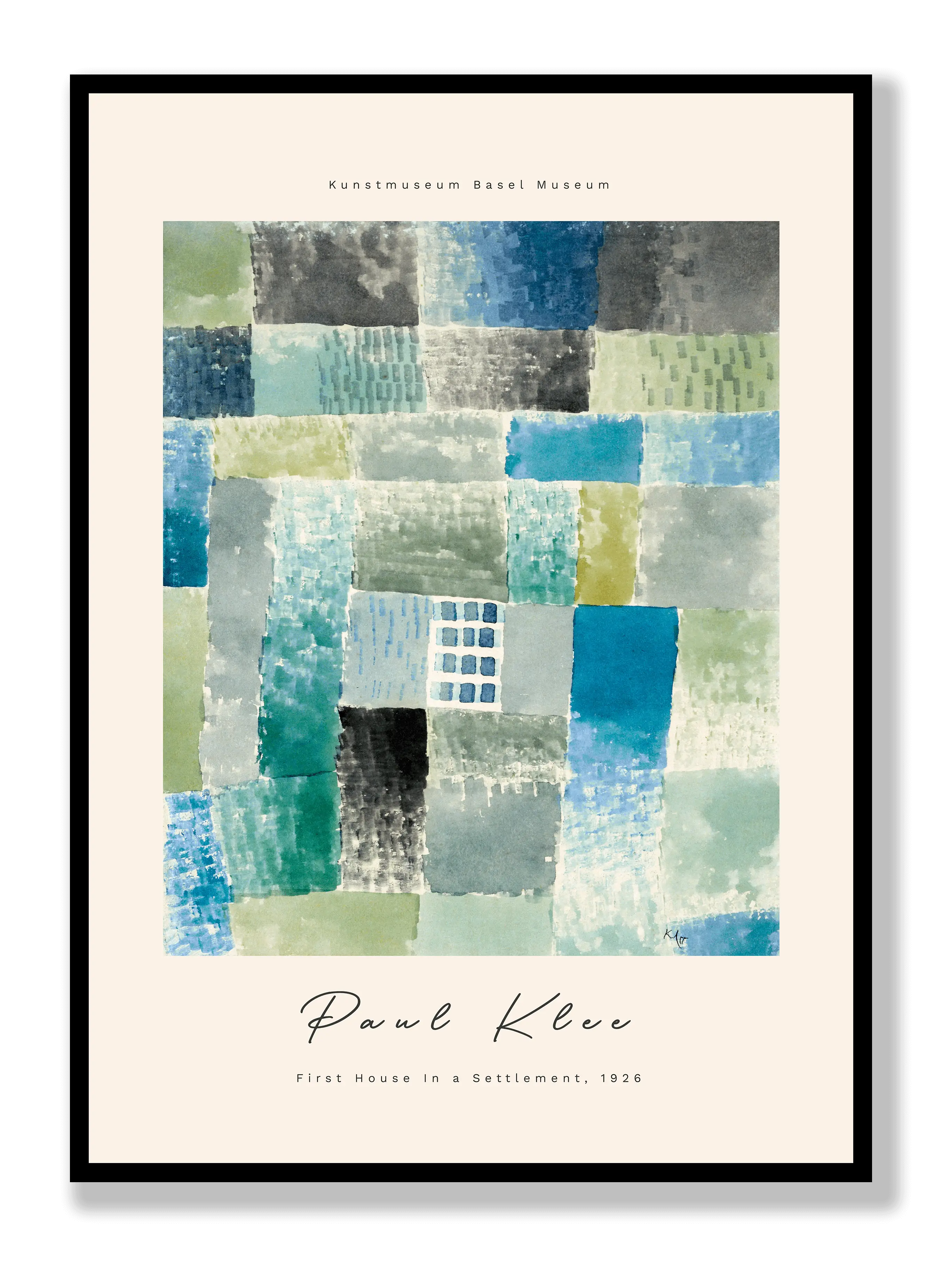 Paul Klee - First House In A Settlement Plakat