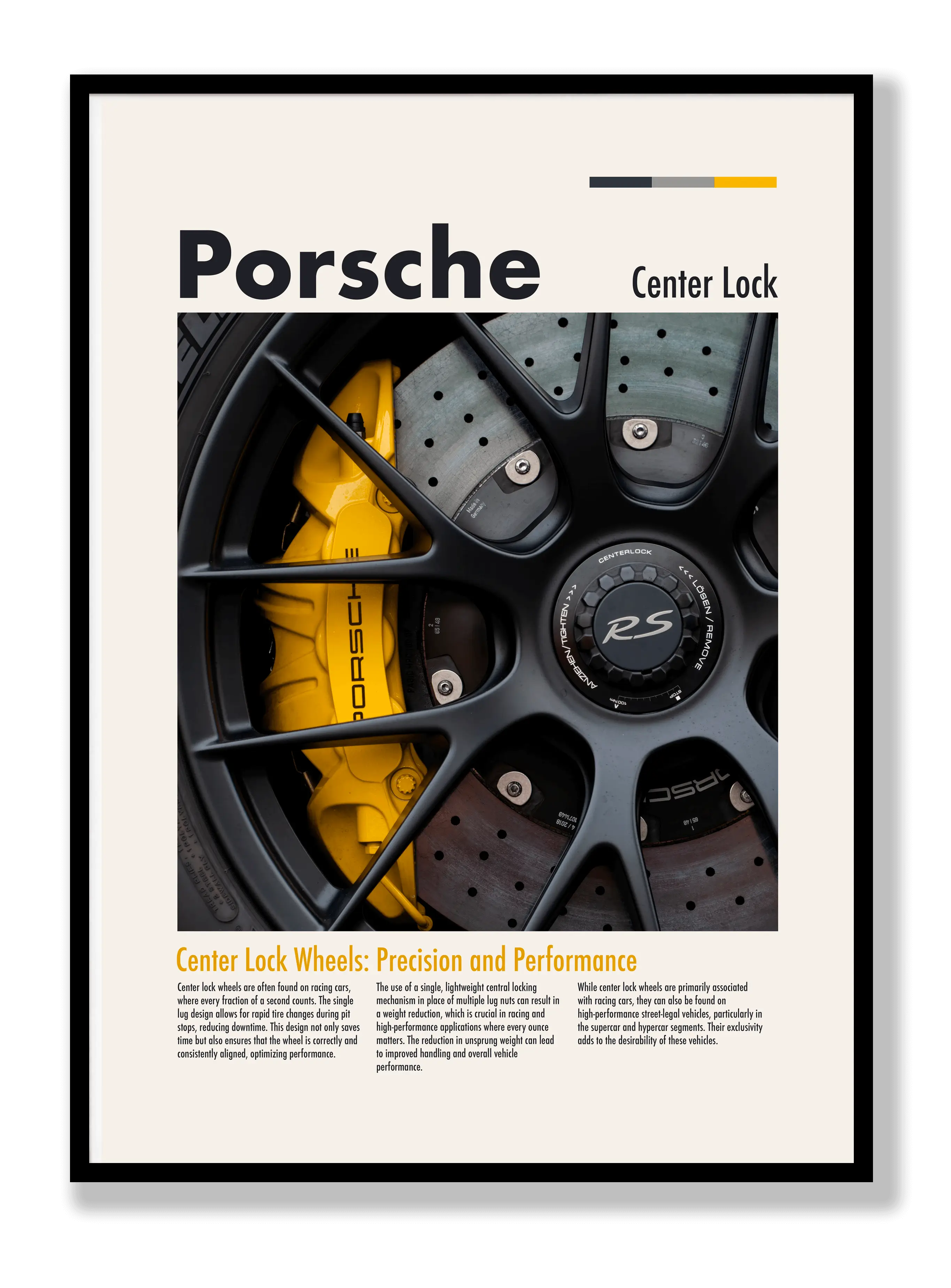 Porsche Centerlock Plakat